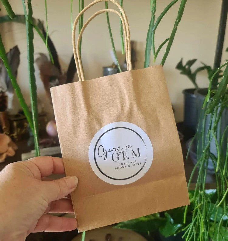 Gemz on Gem Owner Frances Holding A Crystal Gift Bag