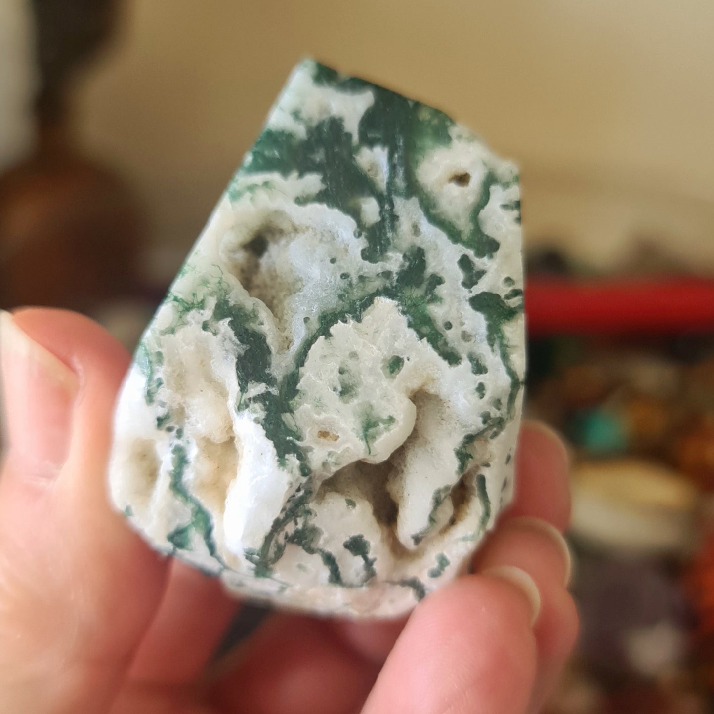 Moss Agate Druzy Freeform
