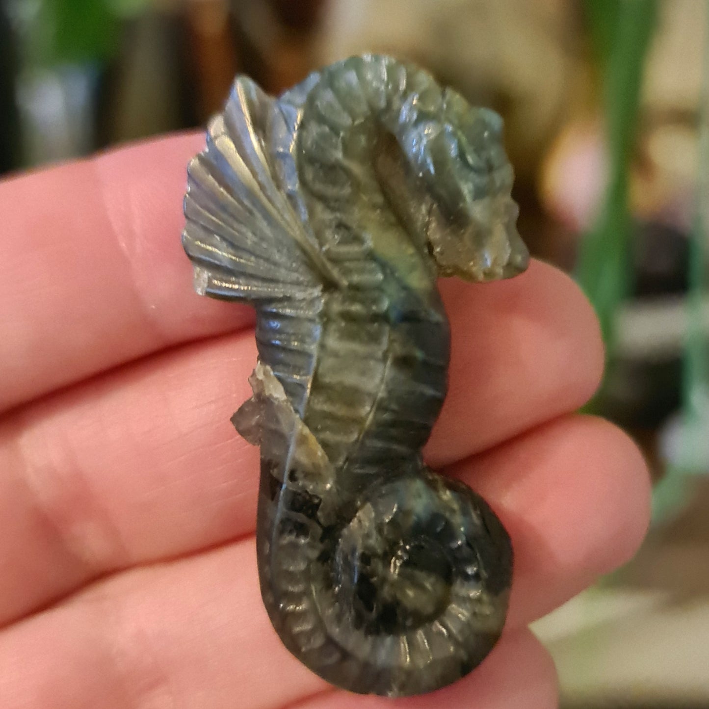 Labradorite Carved Tile