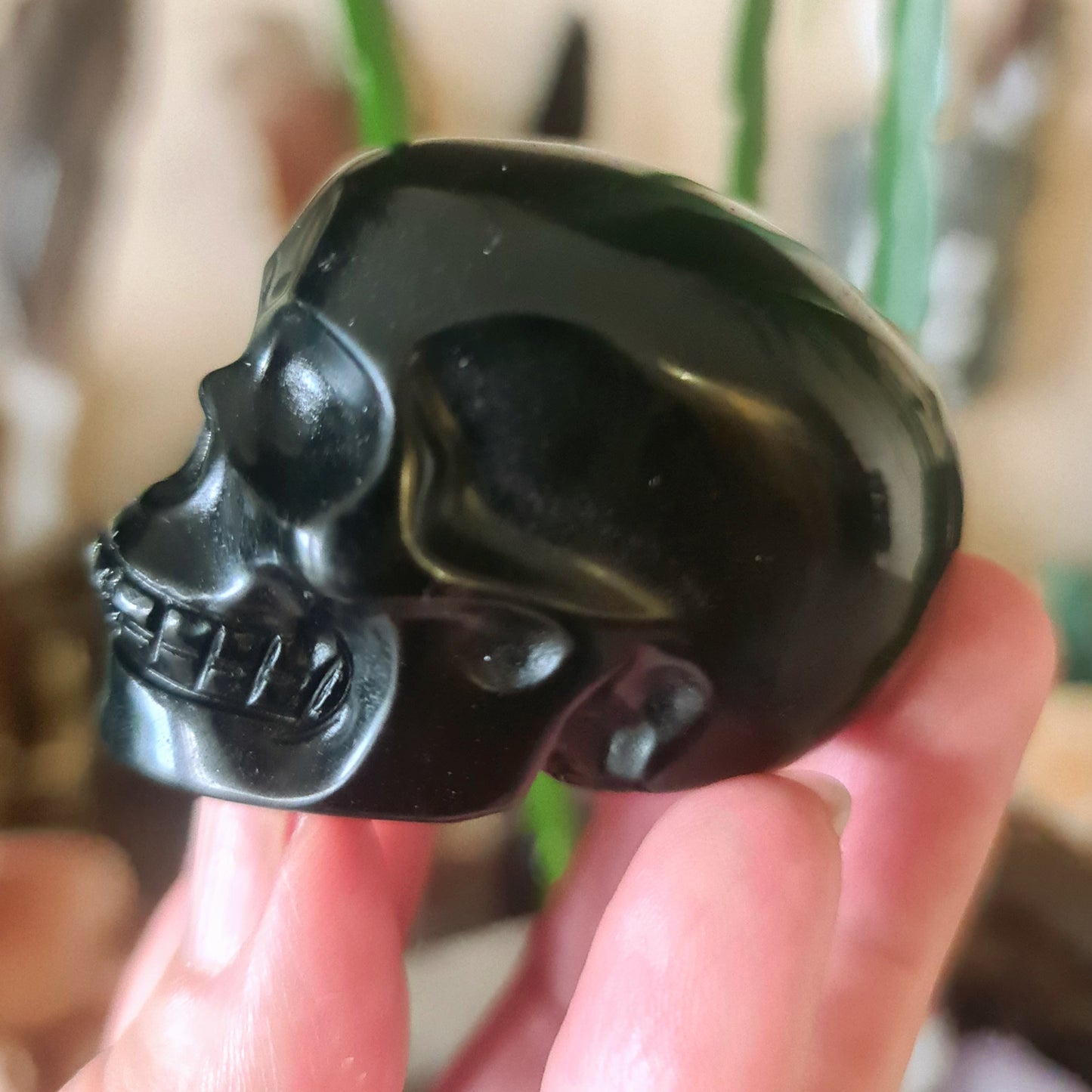 Black Obsidian Skull