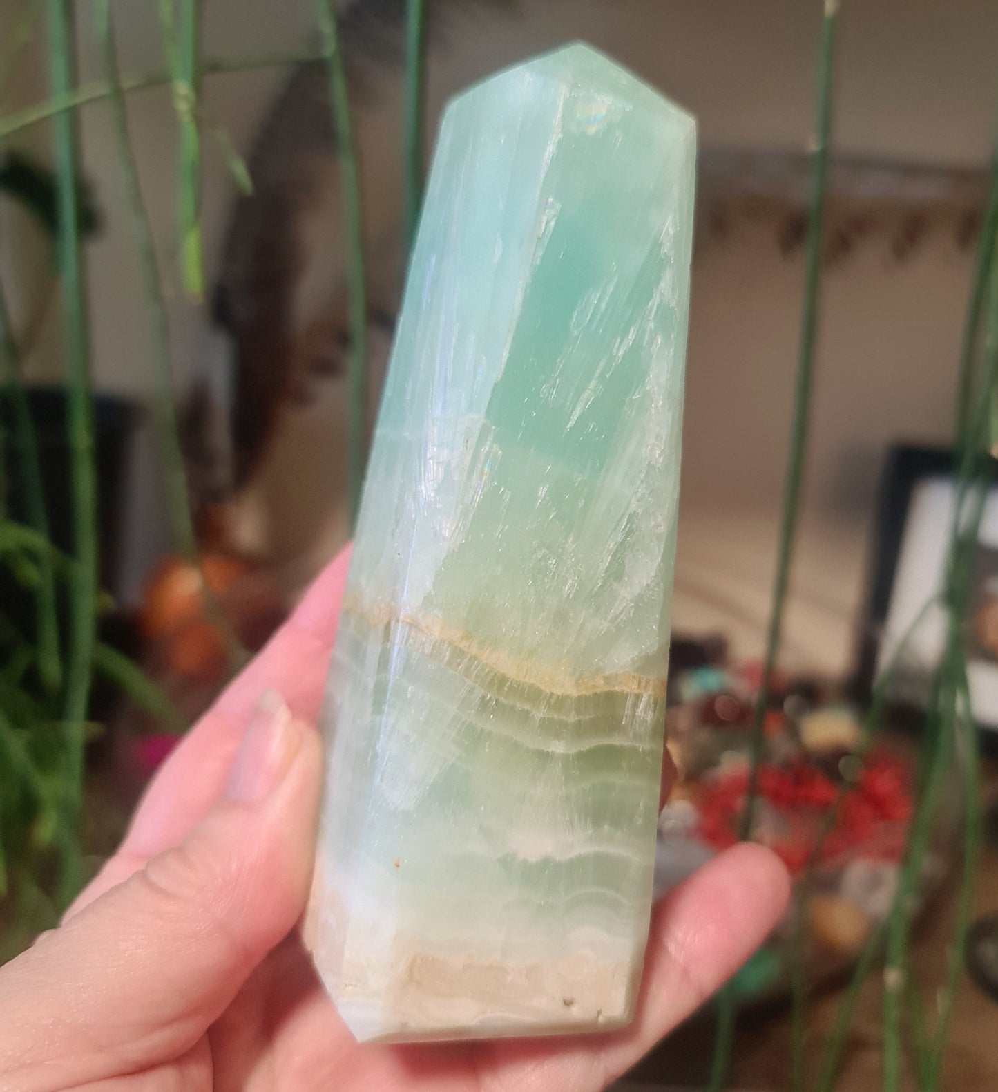 Green Calcite Tower