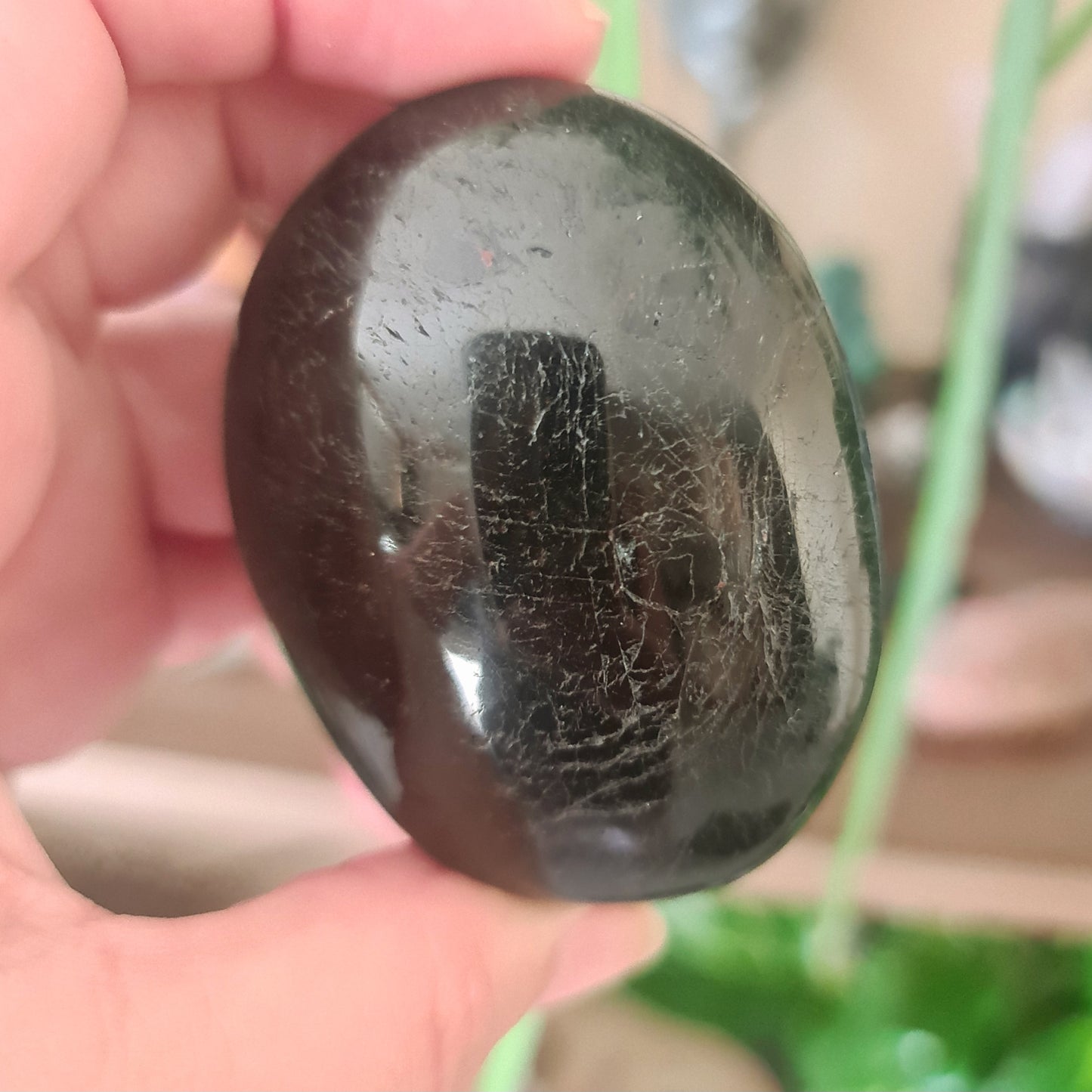 Black Tourmaline Palm Stones