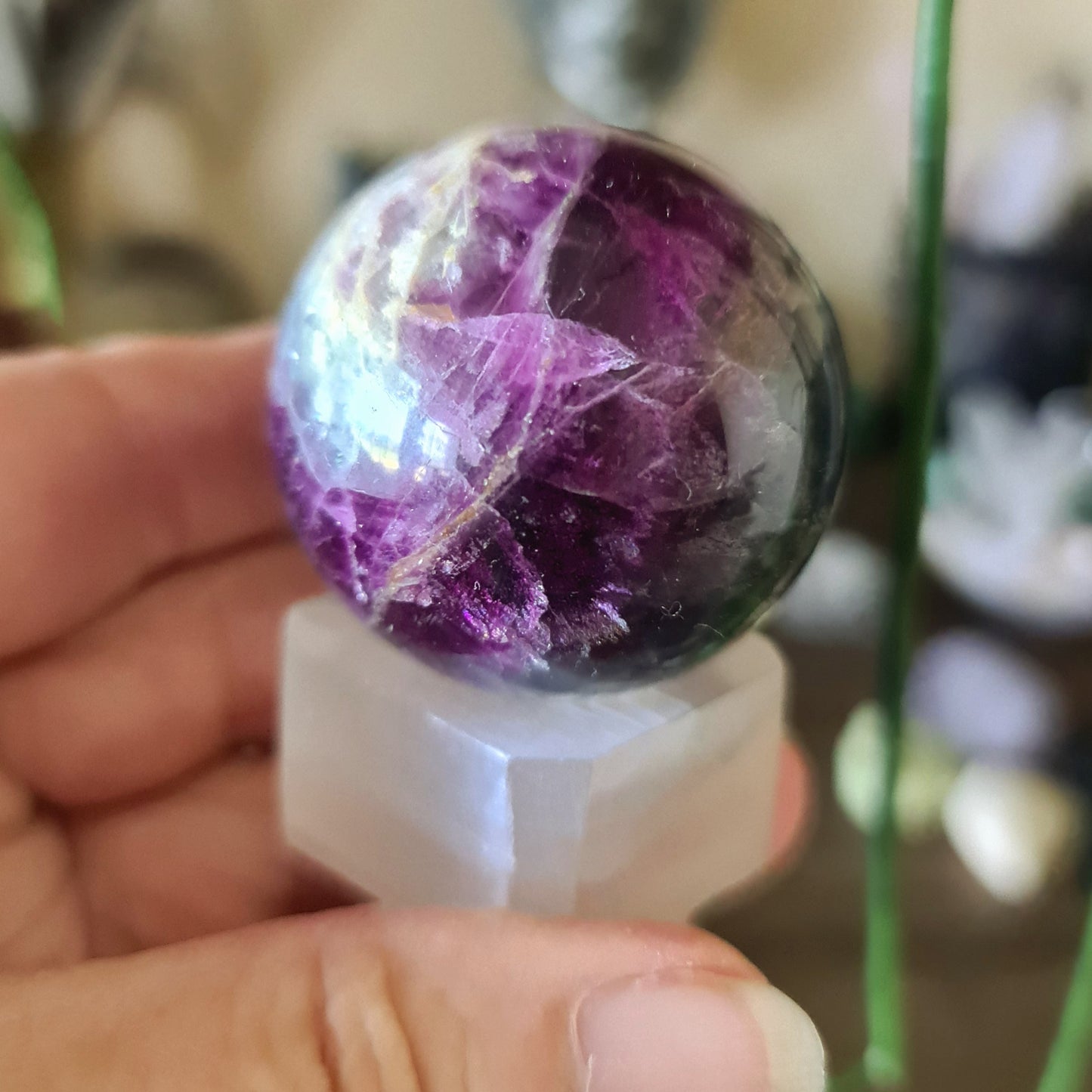 Selenite Sphere Stand
