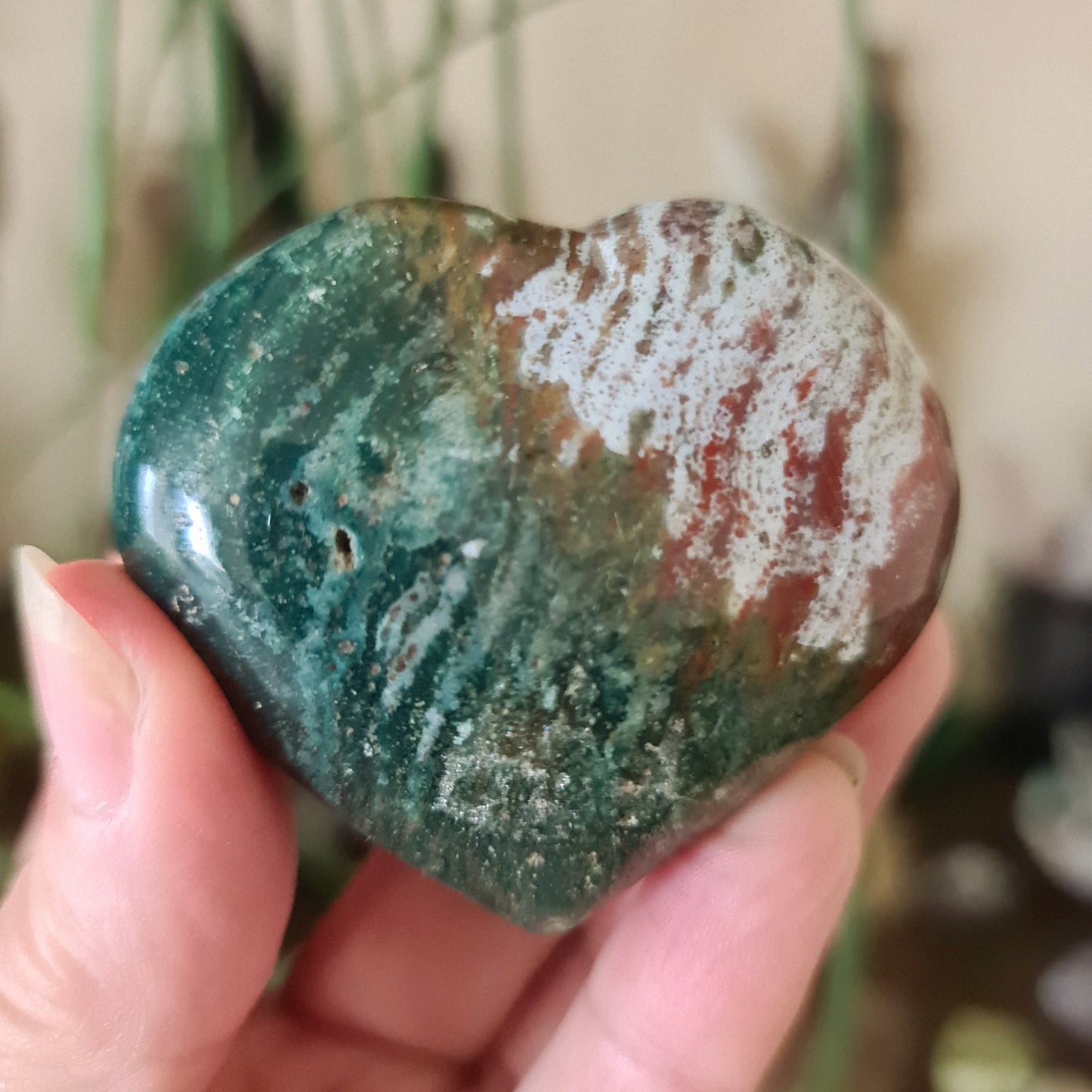Ocean Jasper Hearts - Medium