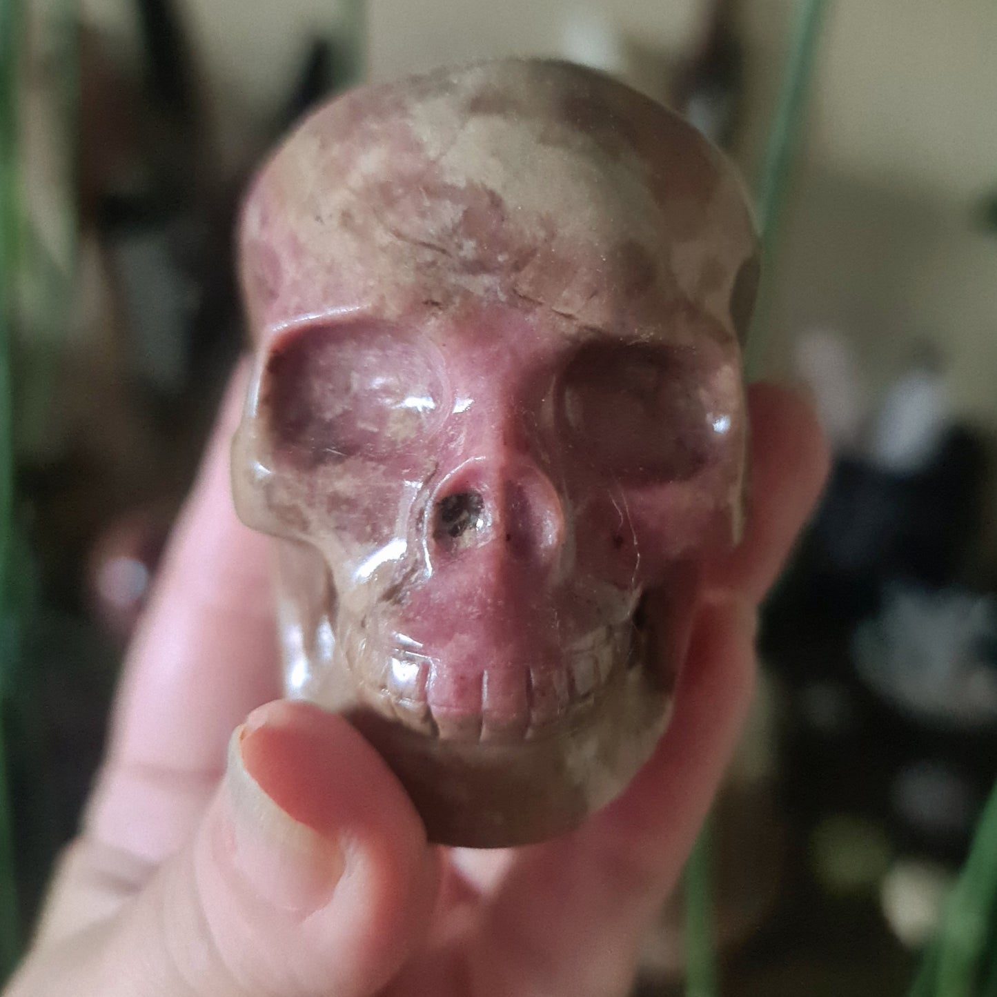 Lepidolite Skull