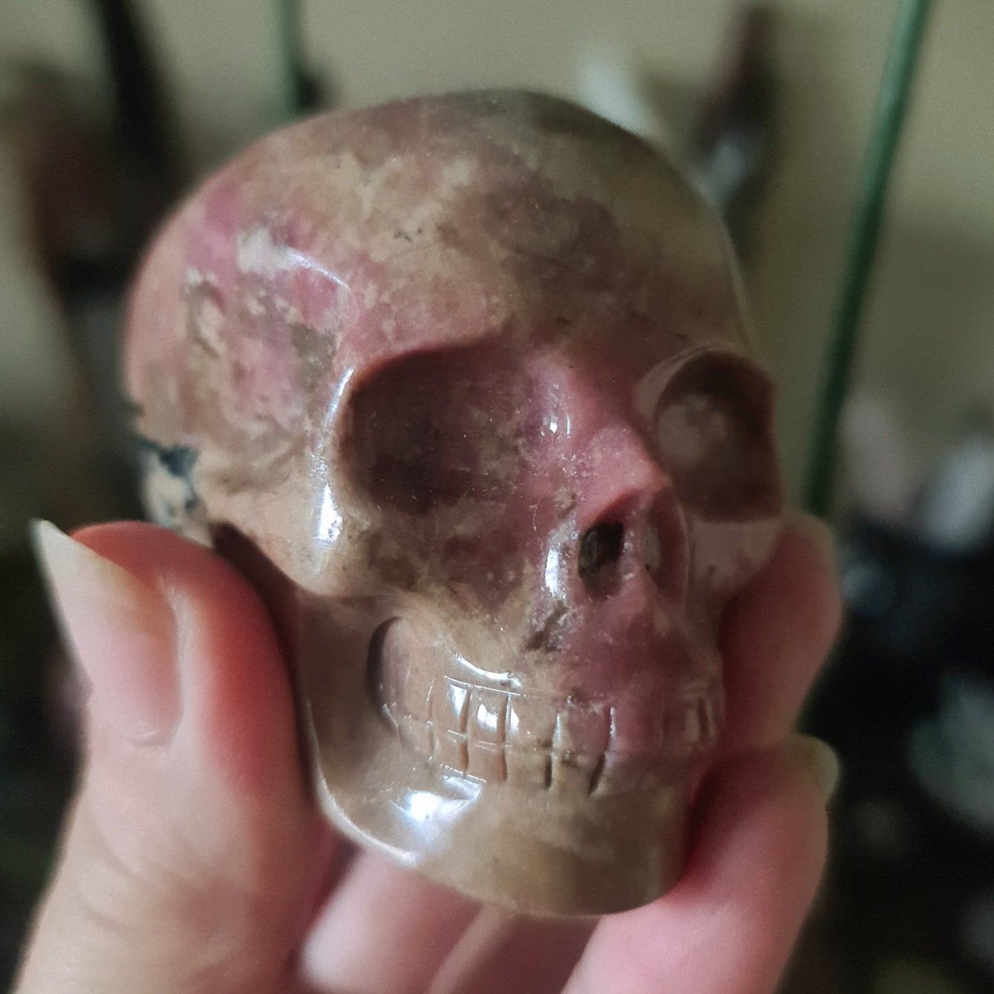 Lepidolite Skull
