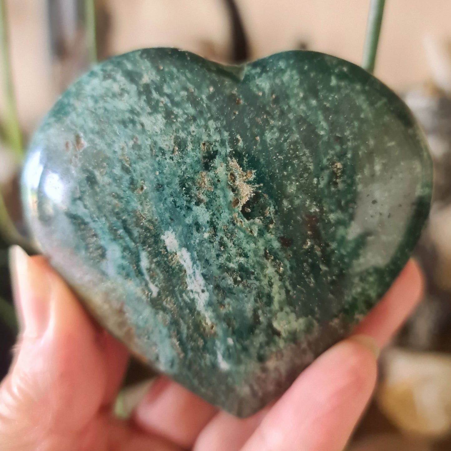 Ocean Jasper Hearts - Medium