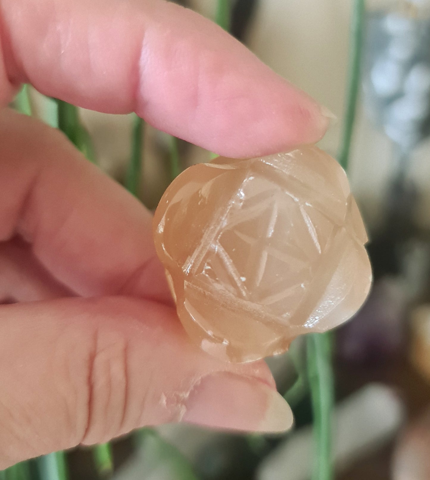 Red Calcite Flowers