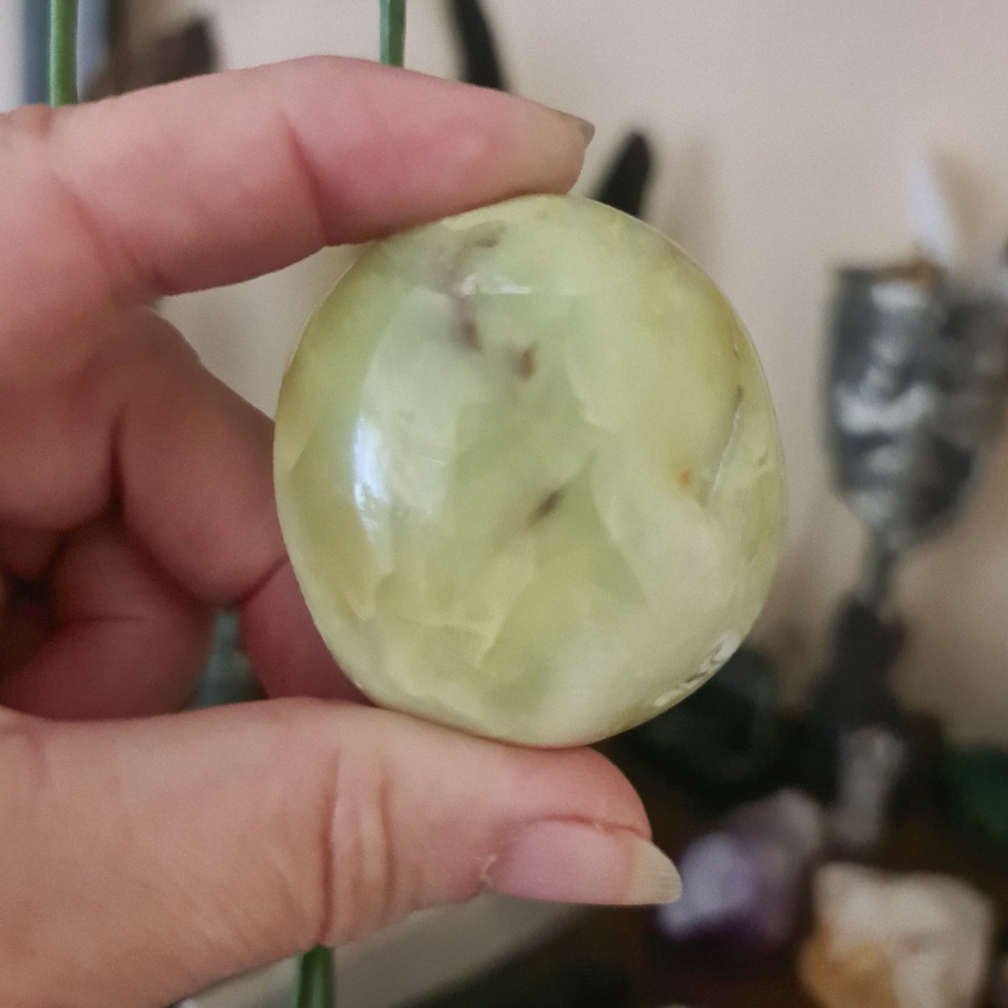 Green Opal Palm Stones