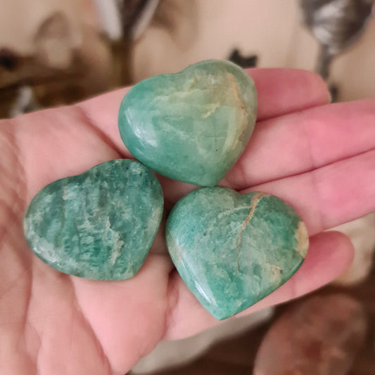 Amazonite Hearts