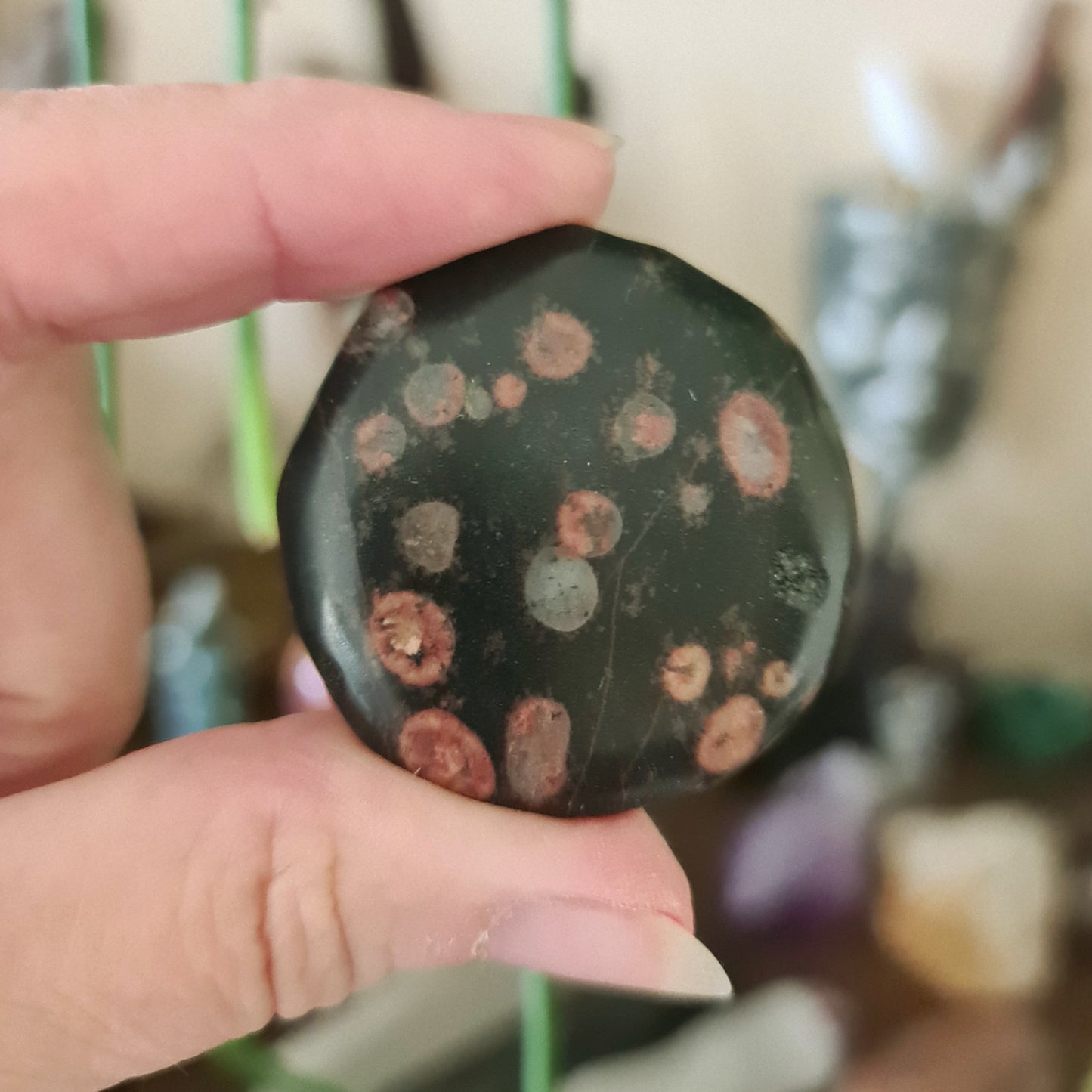 Red Snowflake Obsidian