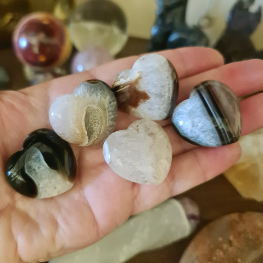 Black Agate Heart - Mini