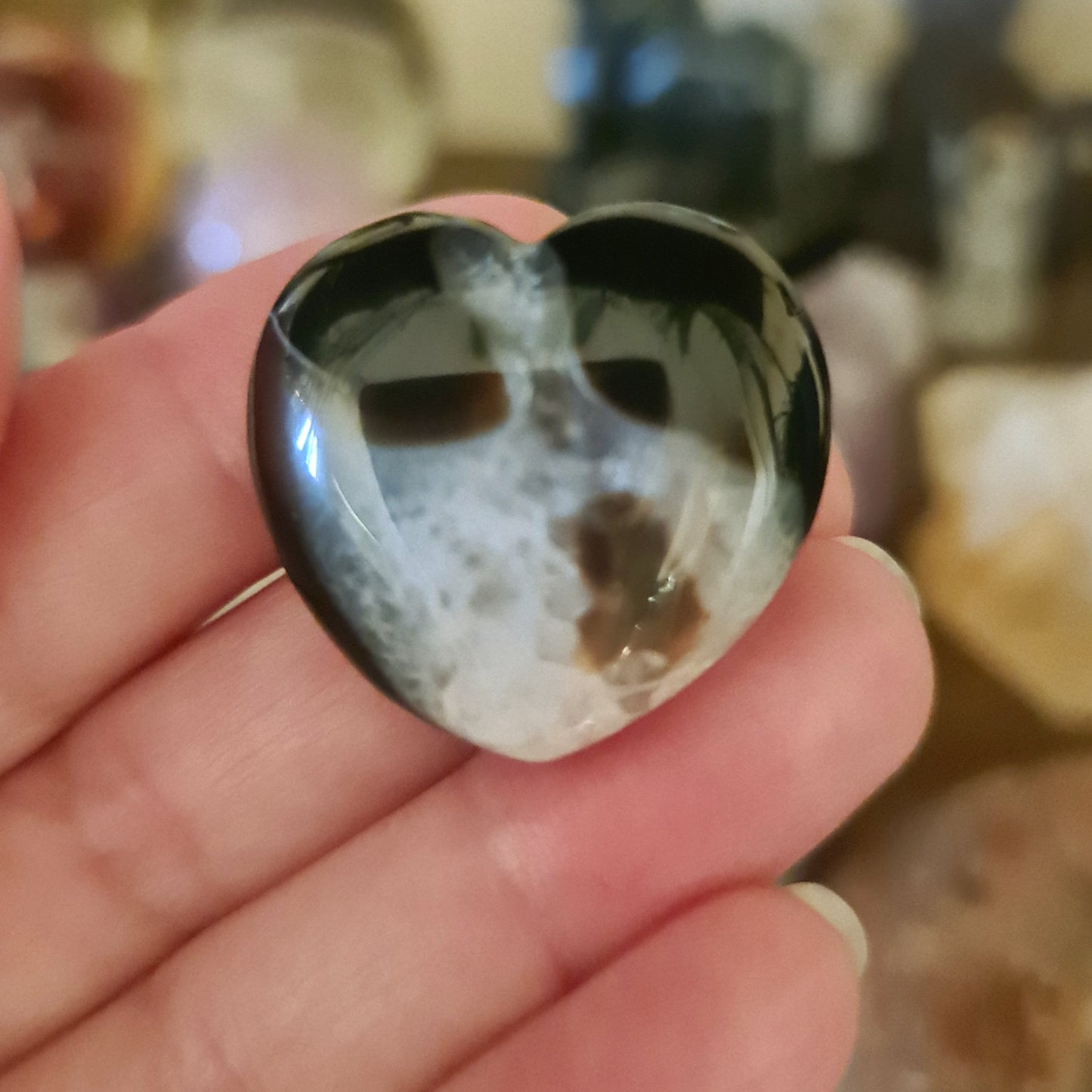 Black Agate Heart - Mini