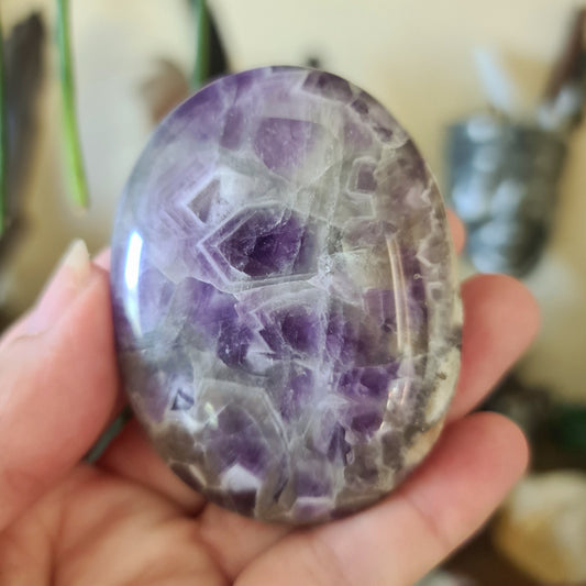 Chevron Amethyst Palm Stone
