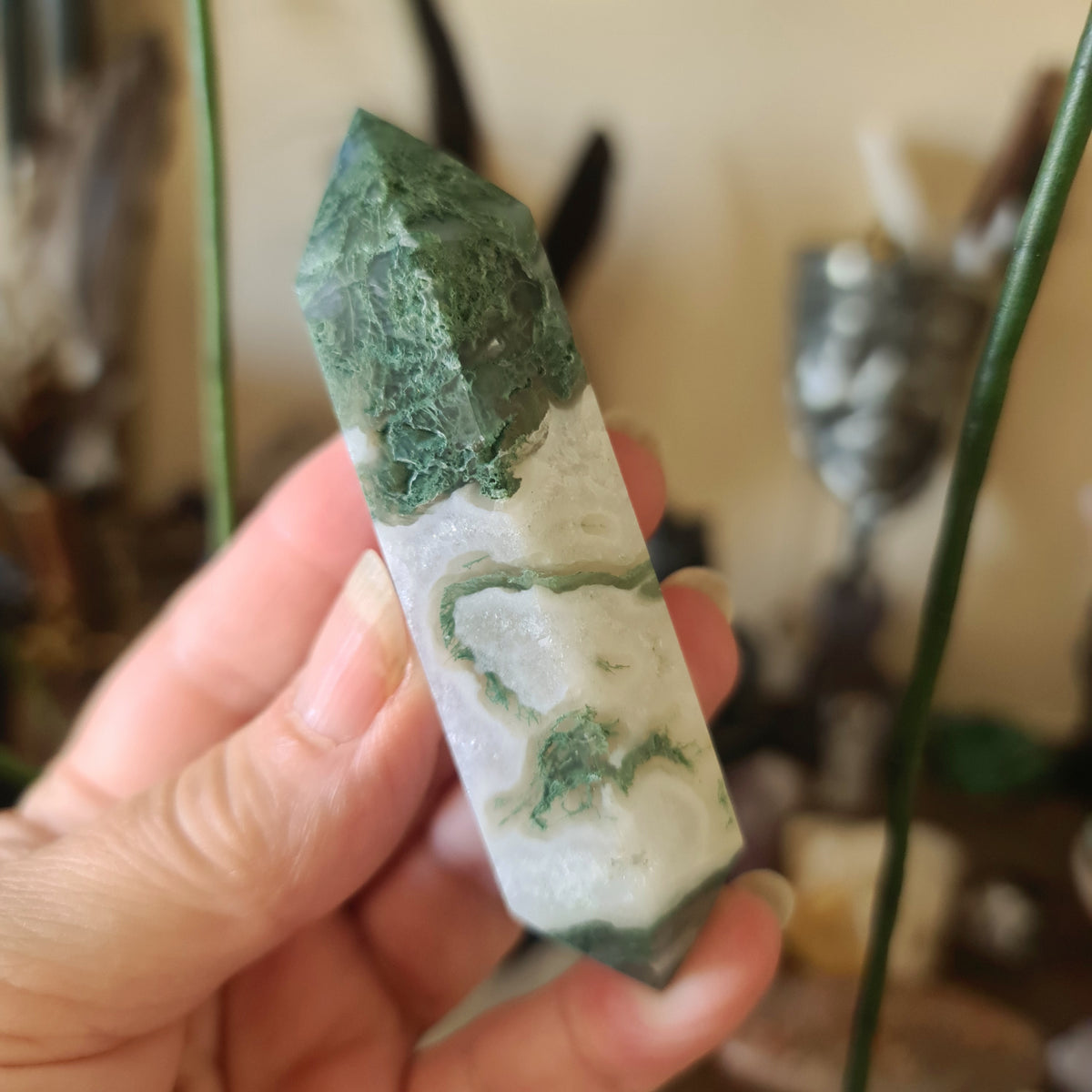 Moss Agate Double Terminator