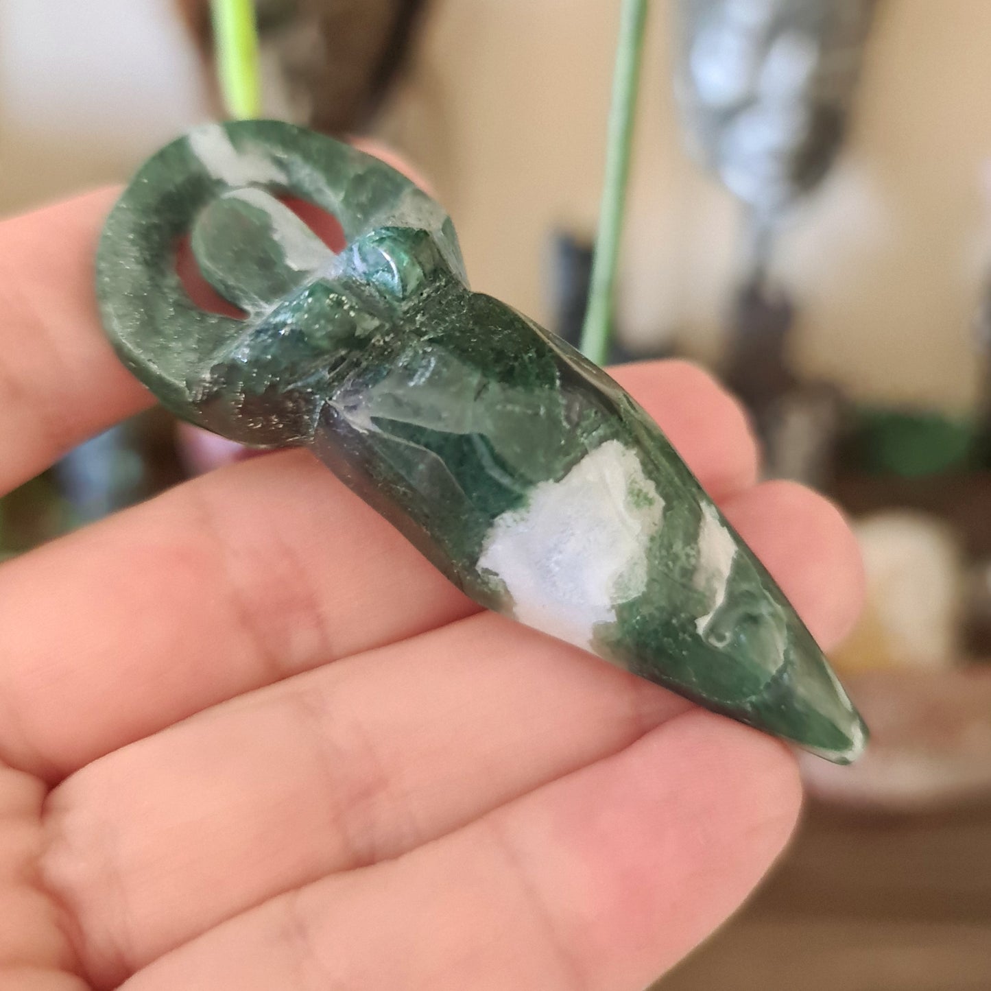 Moss Agate Goddess