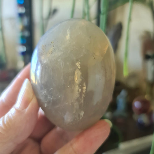 Blue Rose Quartz Palm Stone