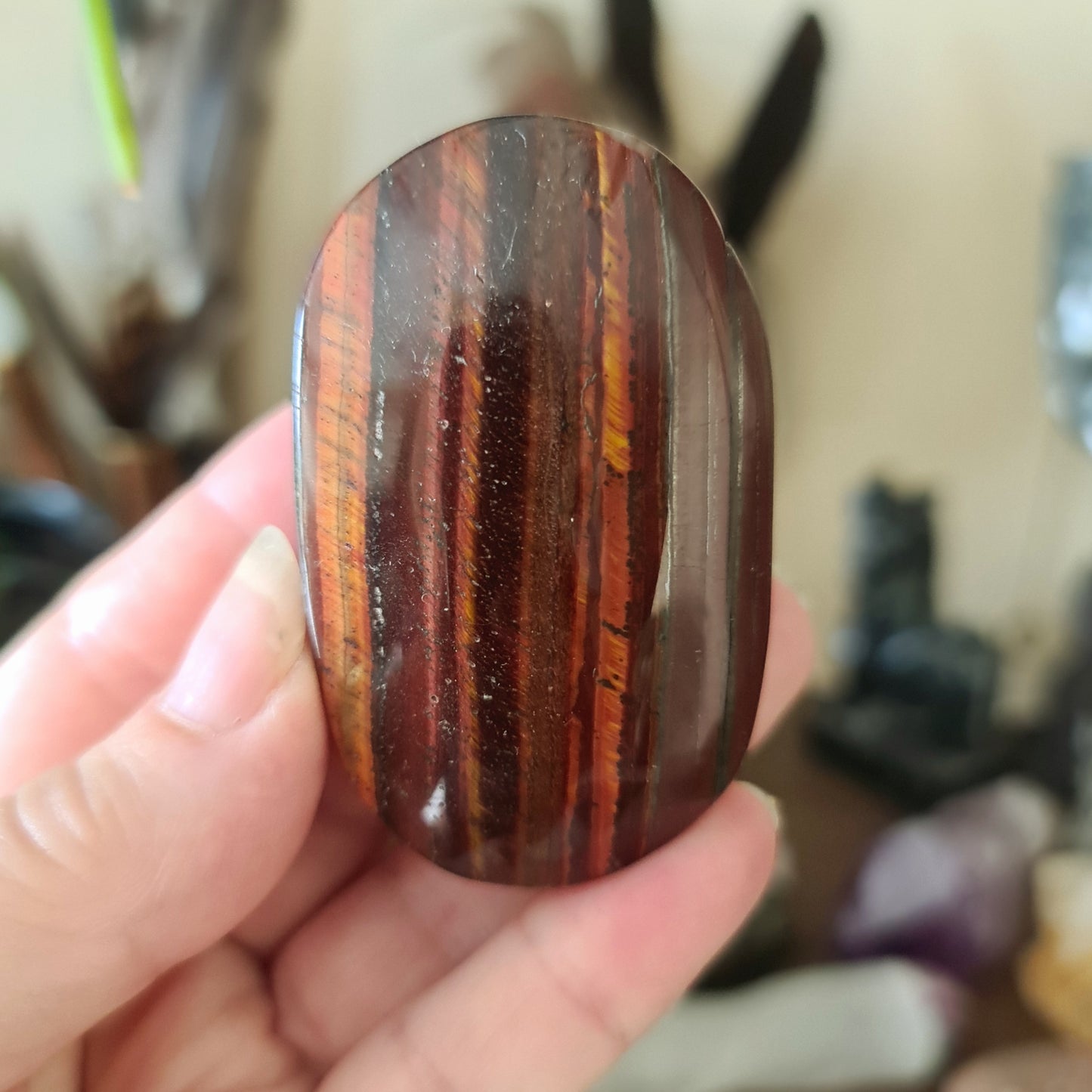Red Tiger Eye Palm Stones