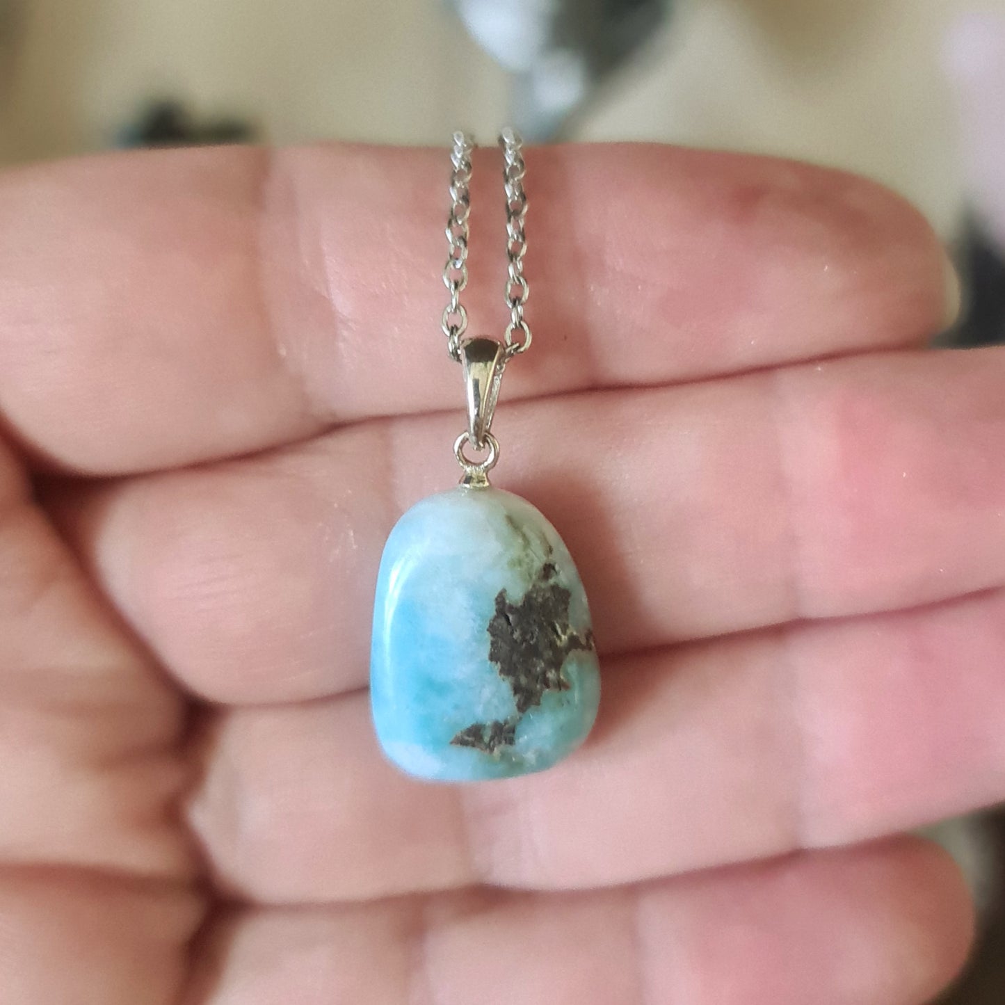 Larimar Tumble Pendant