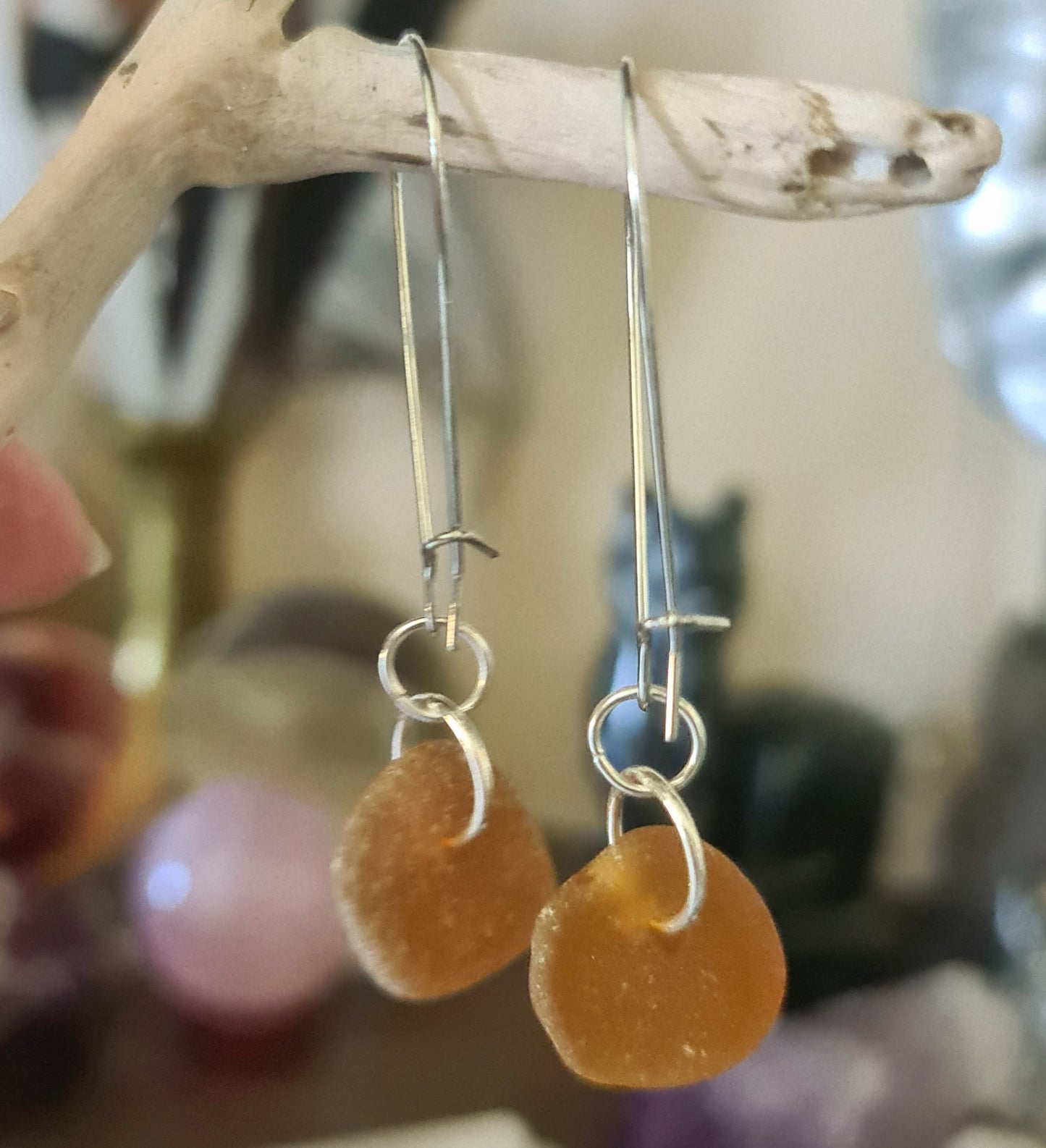 Seaglass Hoop Earrings