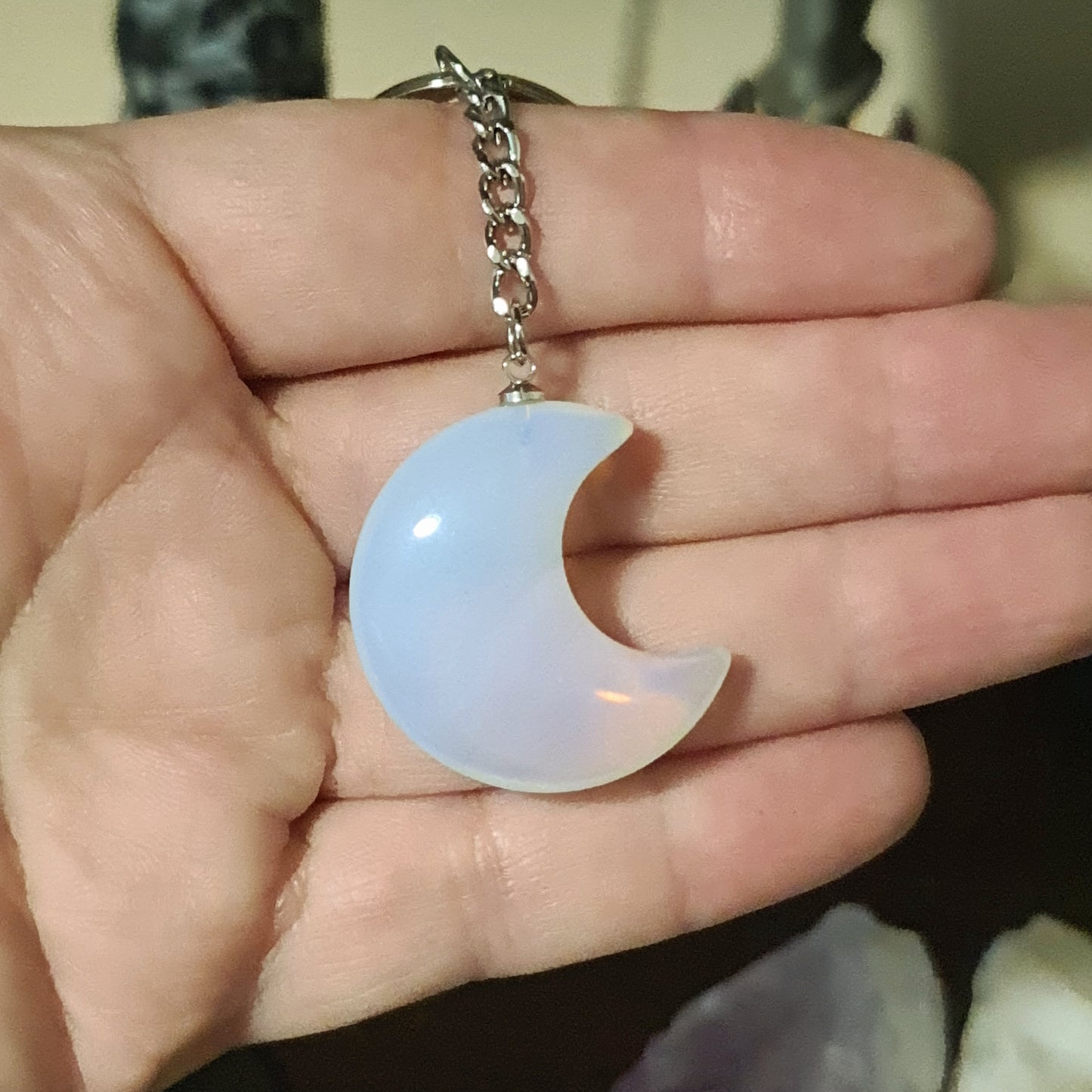 Crystal Moon Keyring