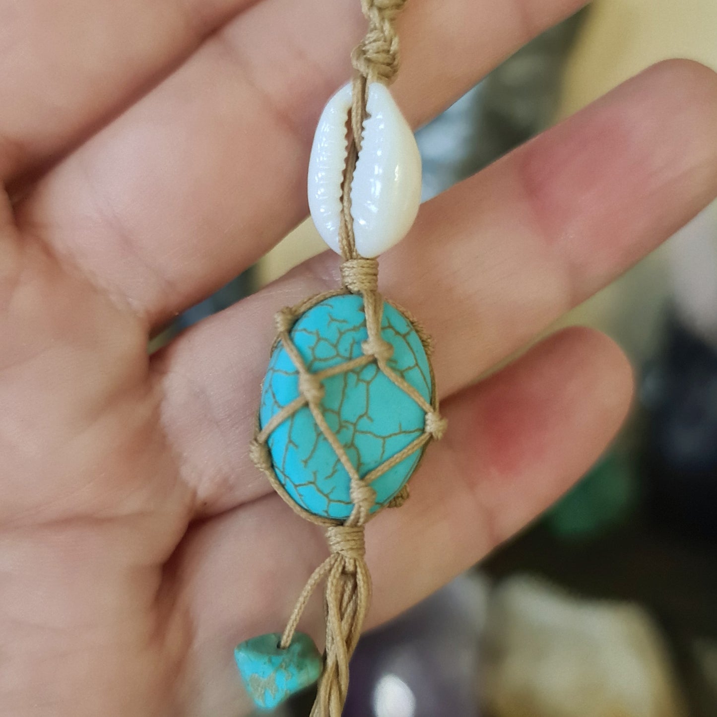 Blue Howlite Cowie Keyring