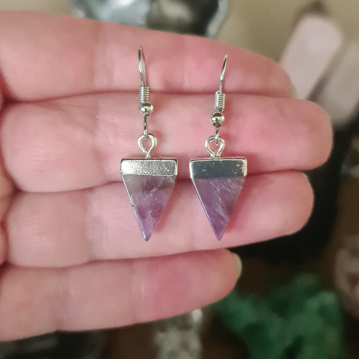 Triangular Crystal Earrings