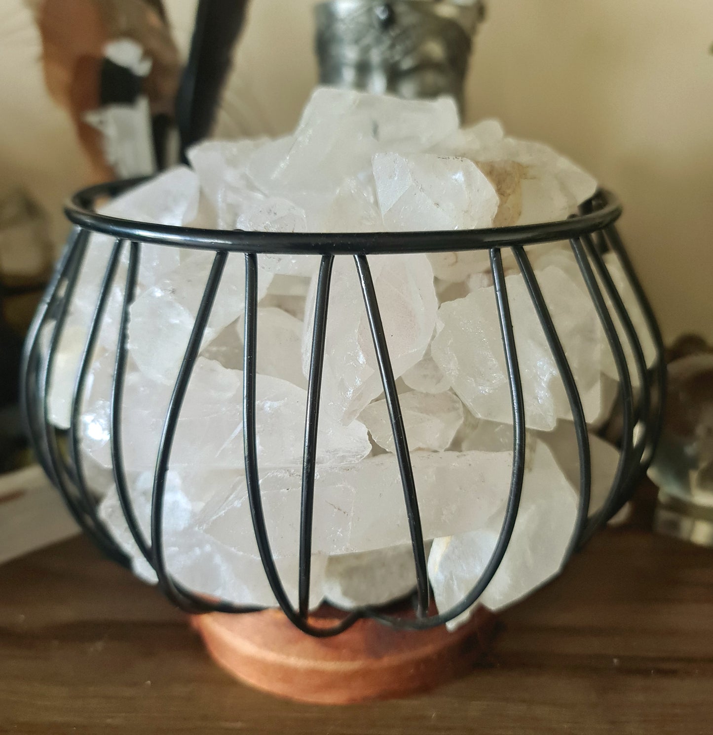 Clear Quartz Cage Lamp
