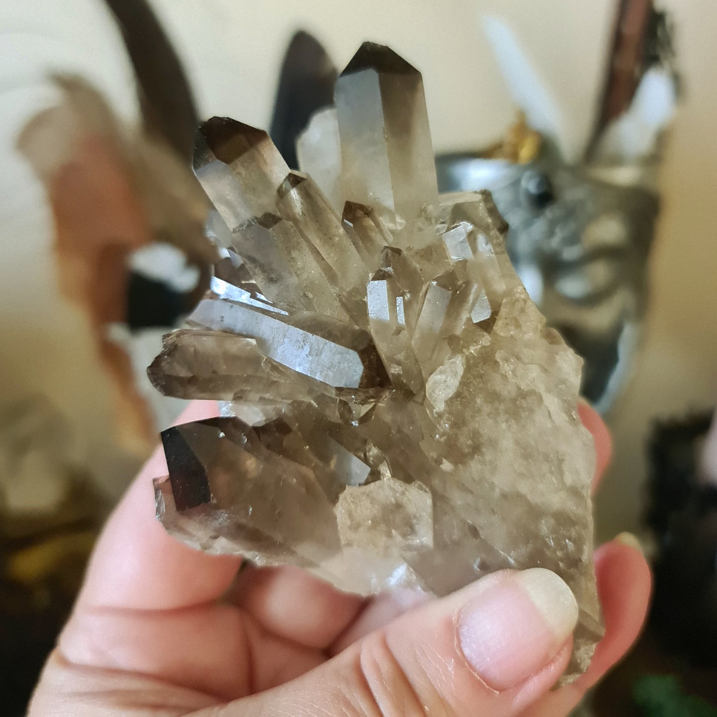 Smoky Quartz Cluster