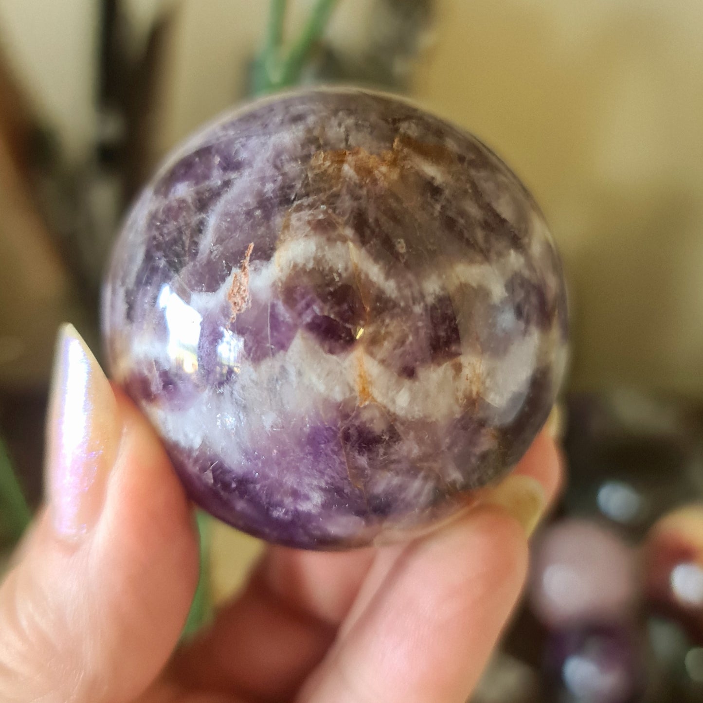 Chevron Amethyst Sphere