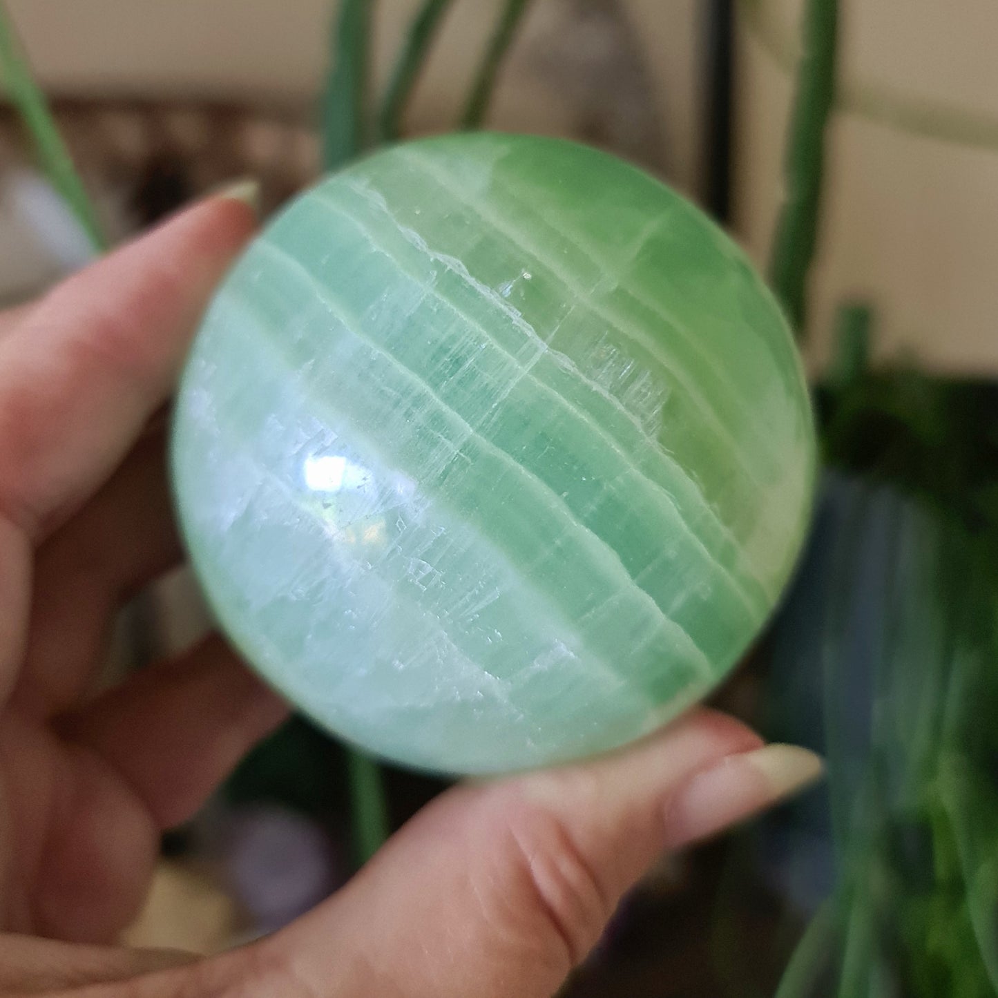 Pistachio Calcite Sphere