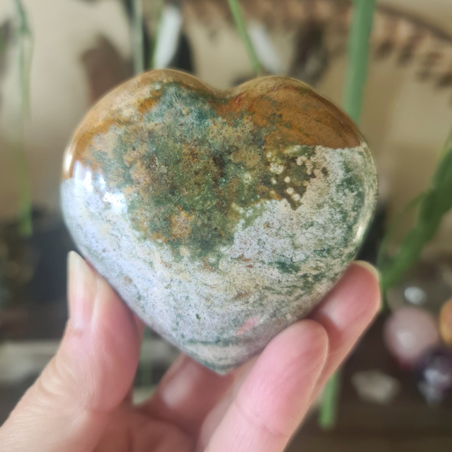 Ocean Jasper Hearts - Medium