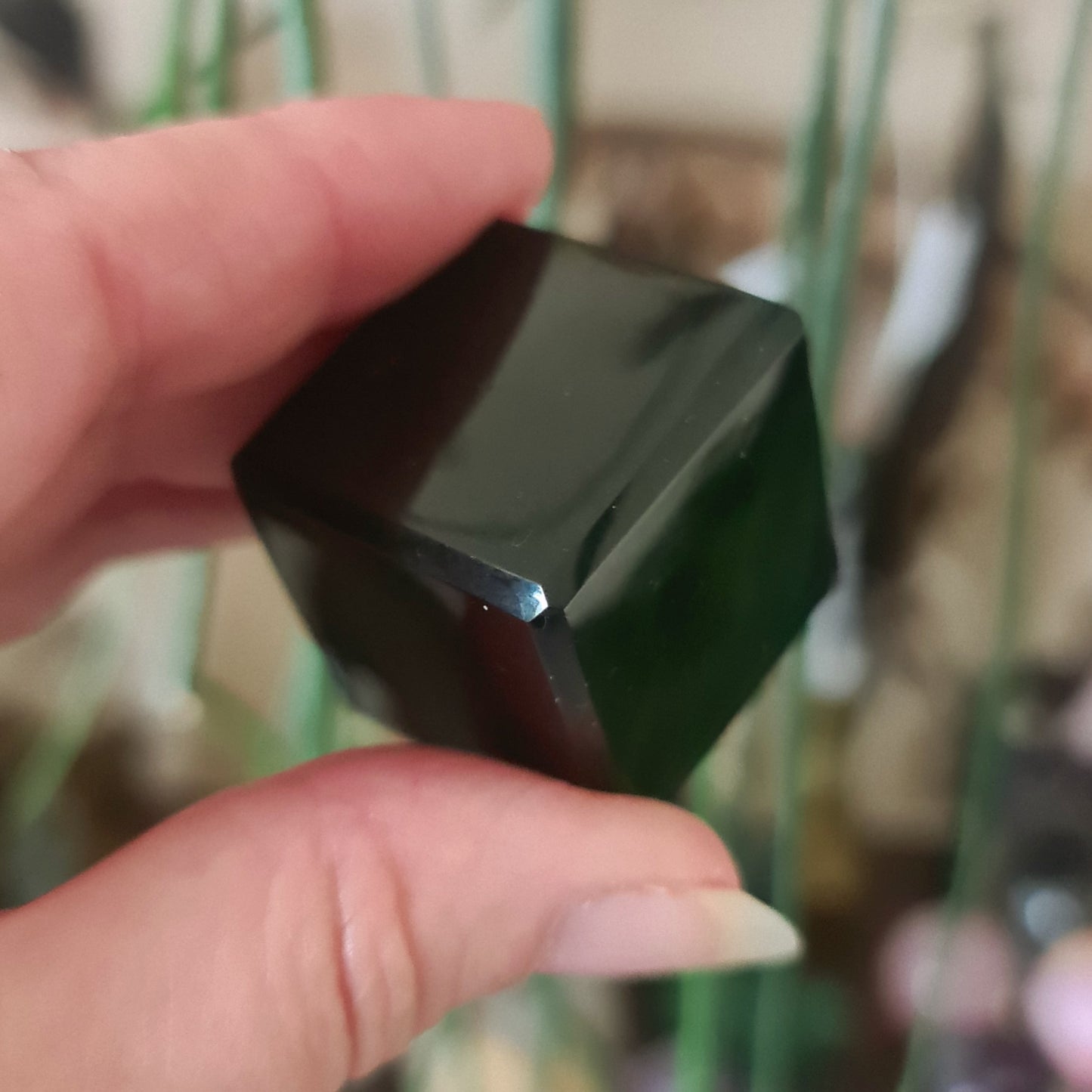 Black Obsidian Cube