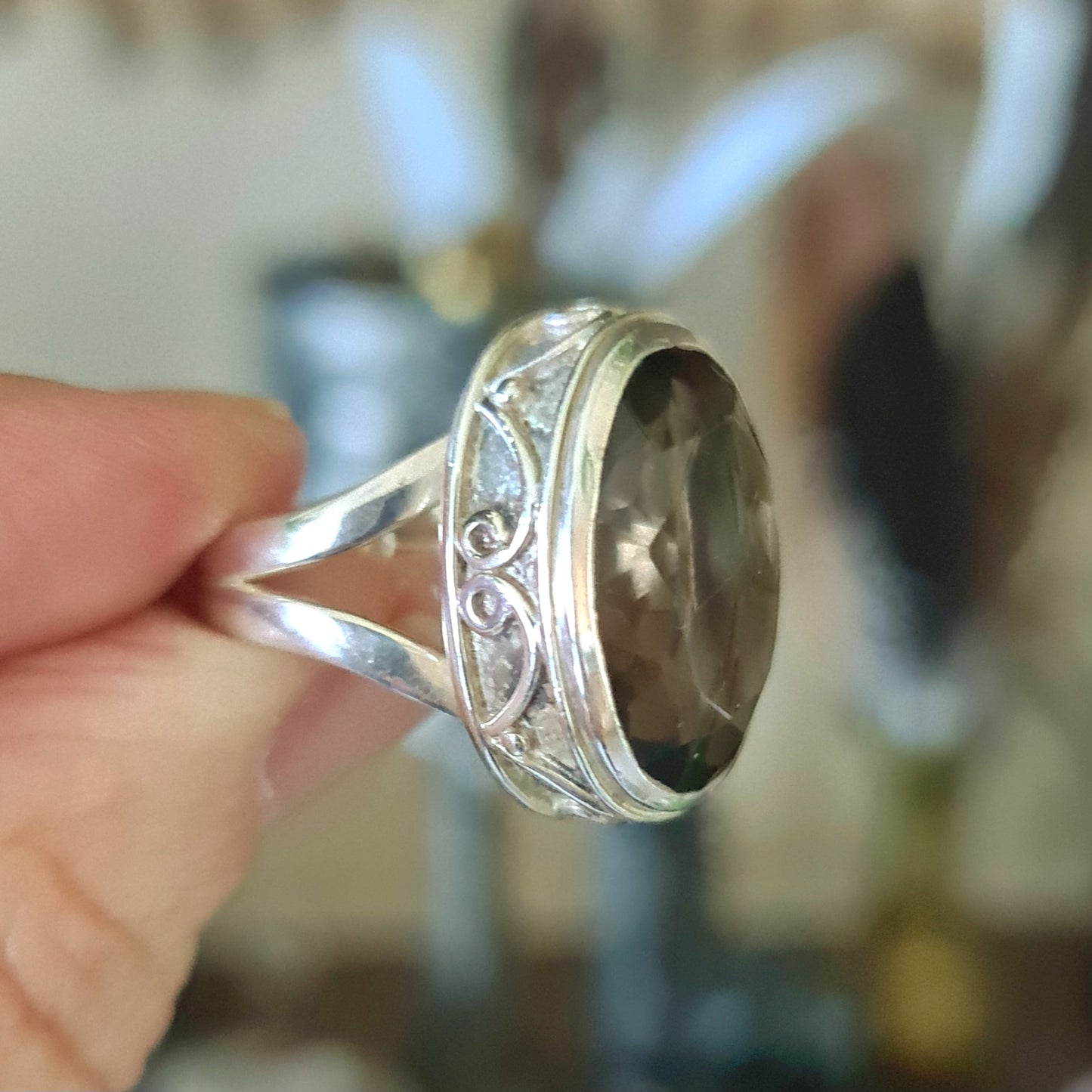 Smoky Quartz Ring - Size 8