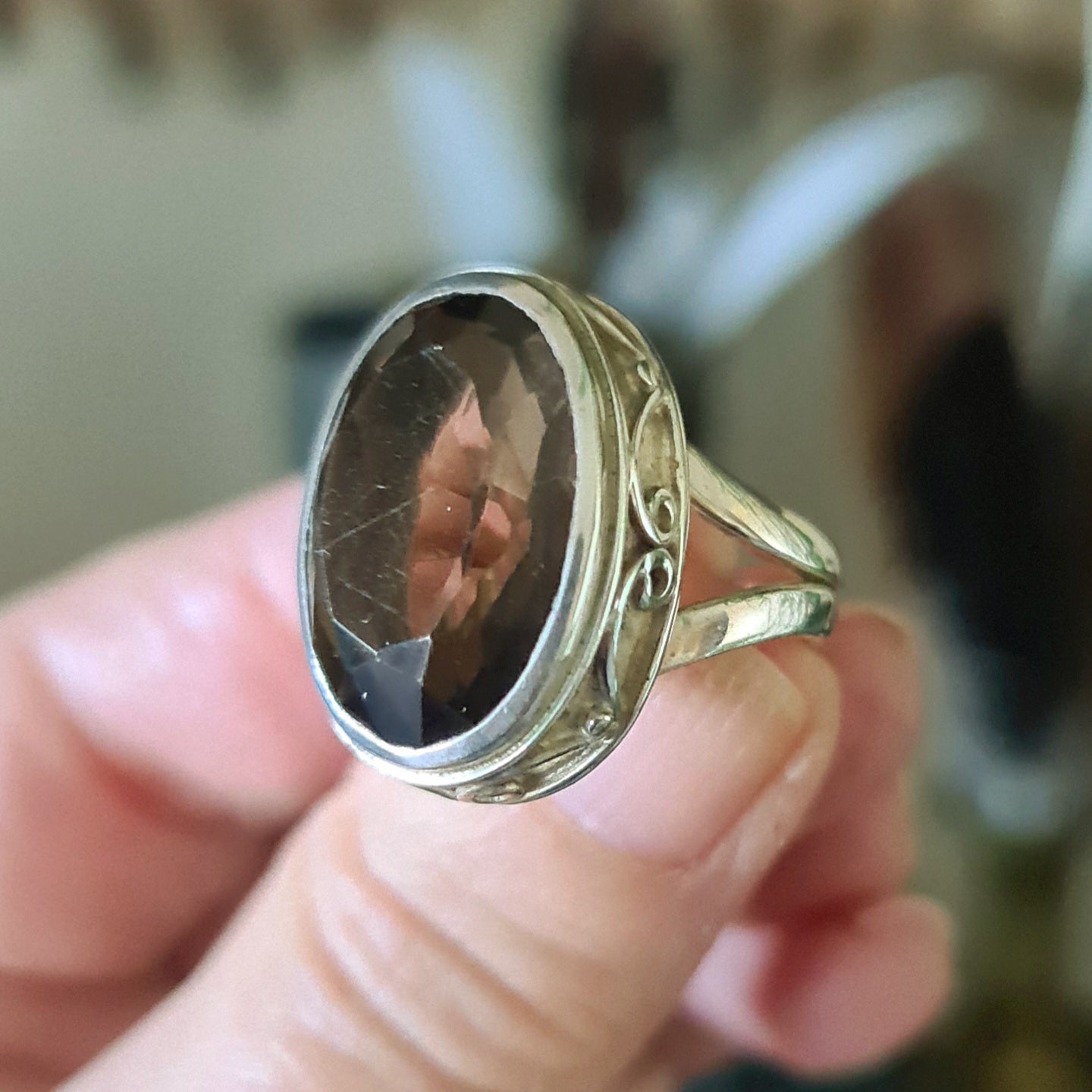 Smoky Quartz Ring - Size 8