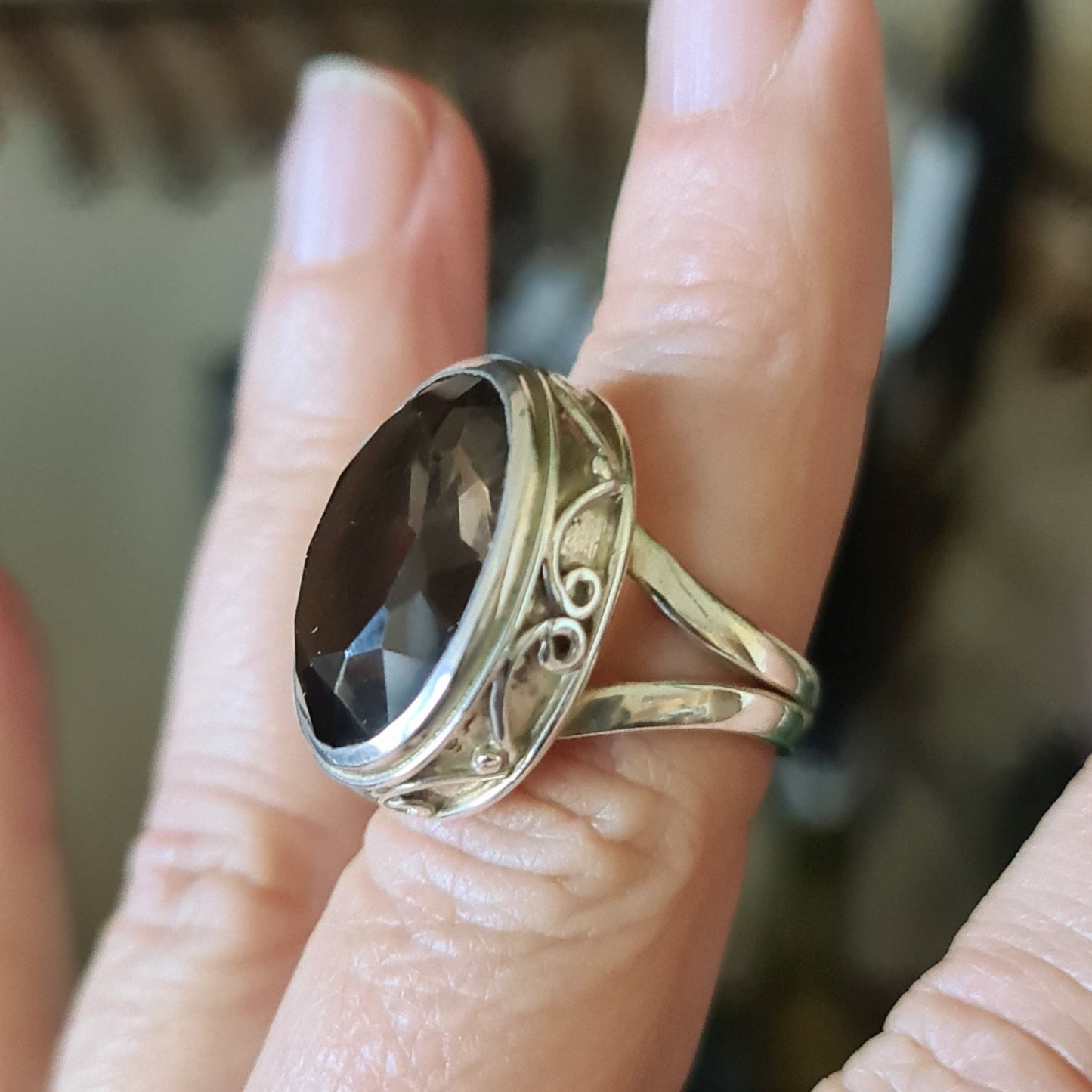 Smoky Quartz Ring - Size 8