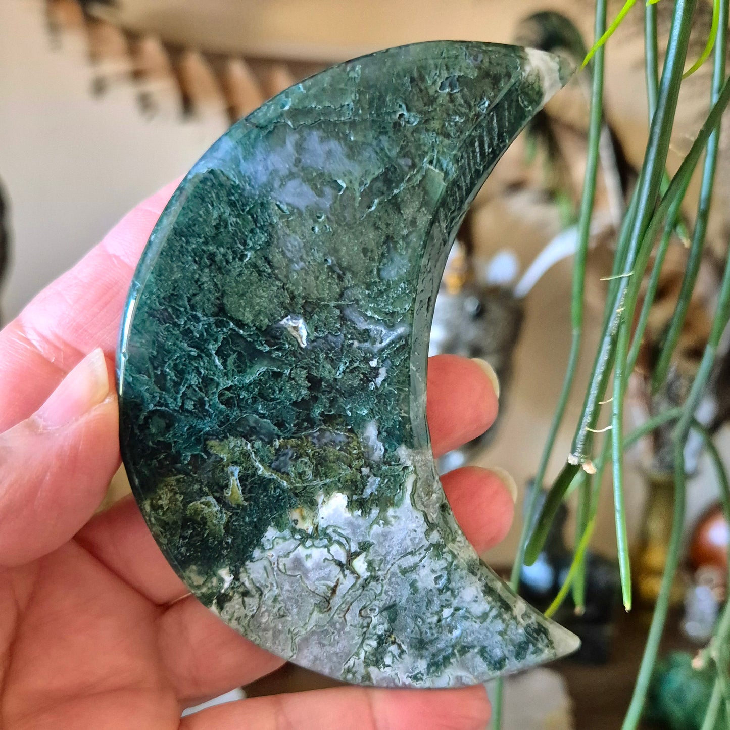 Moss Agate Moons