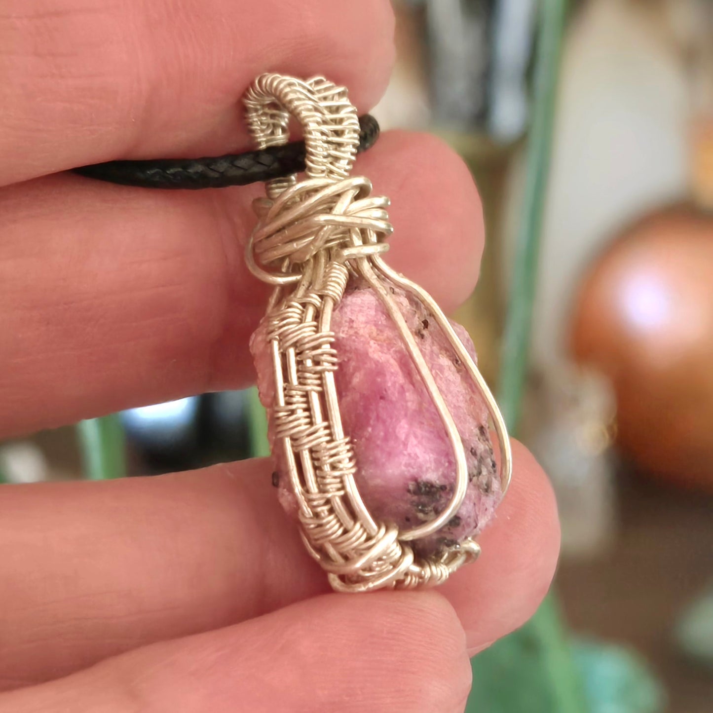 Ruby Wrapped Pendant