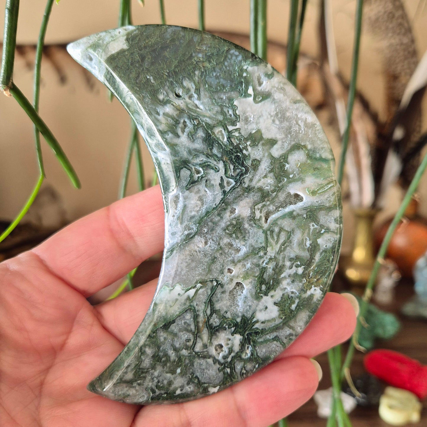 Moss Agate Moons