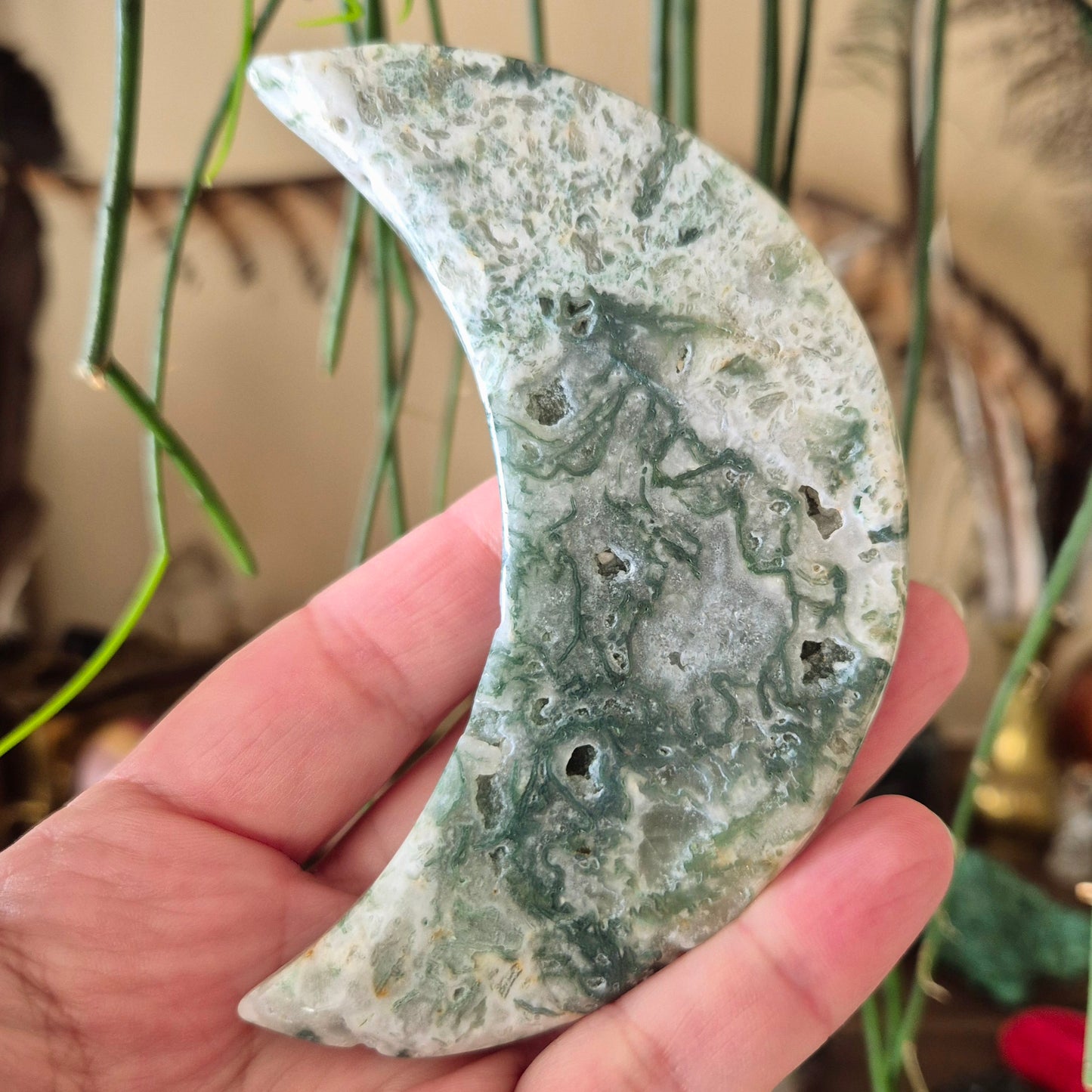 Moss Agate Moons