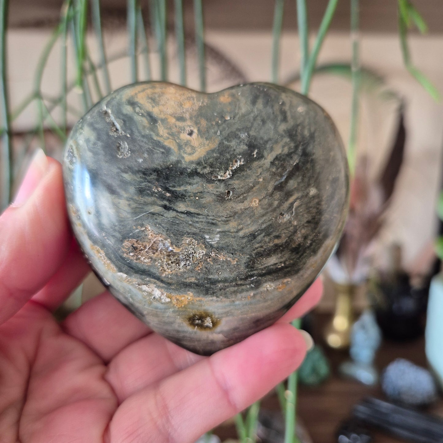Ocean Jasper Hearts - Medium