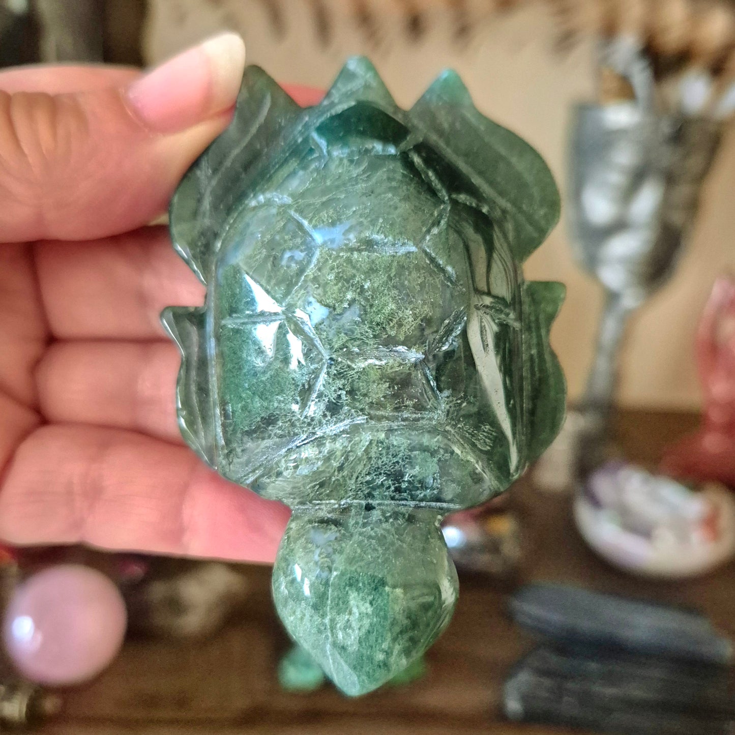 Moss Agate Turtle