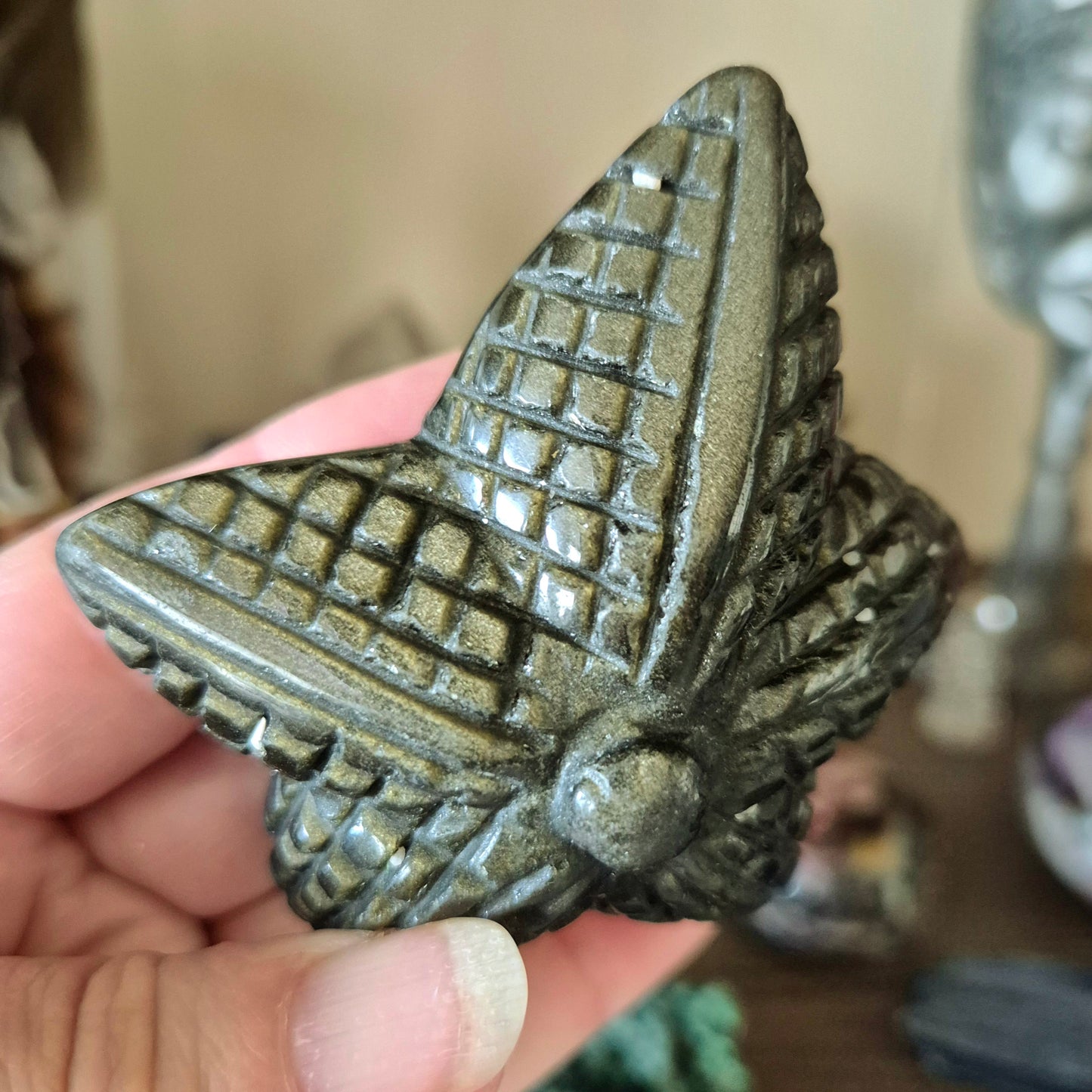 Gold Sheen Obsidian Starfish