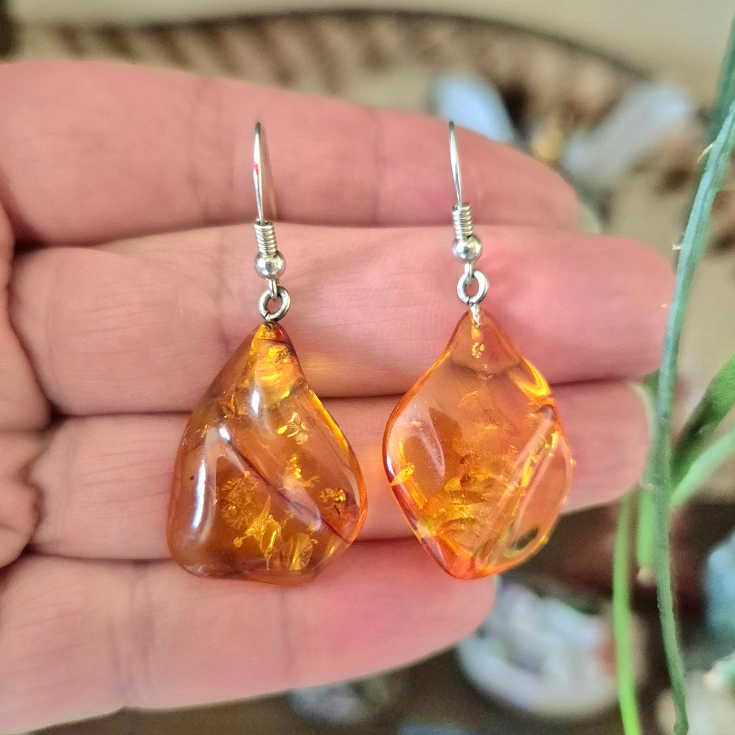 Amber Crystal Earrings