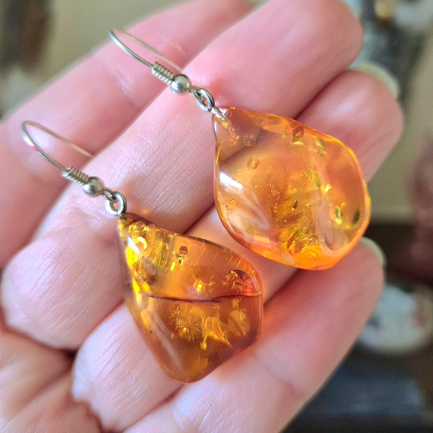 Amber Crystal Earrings