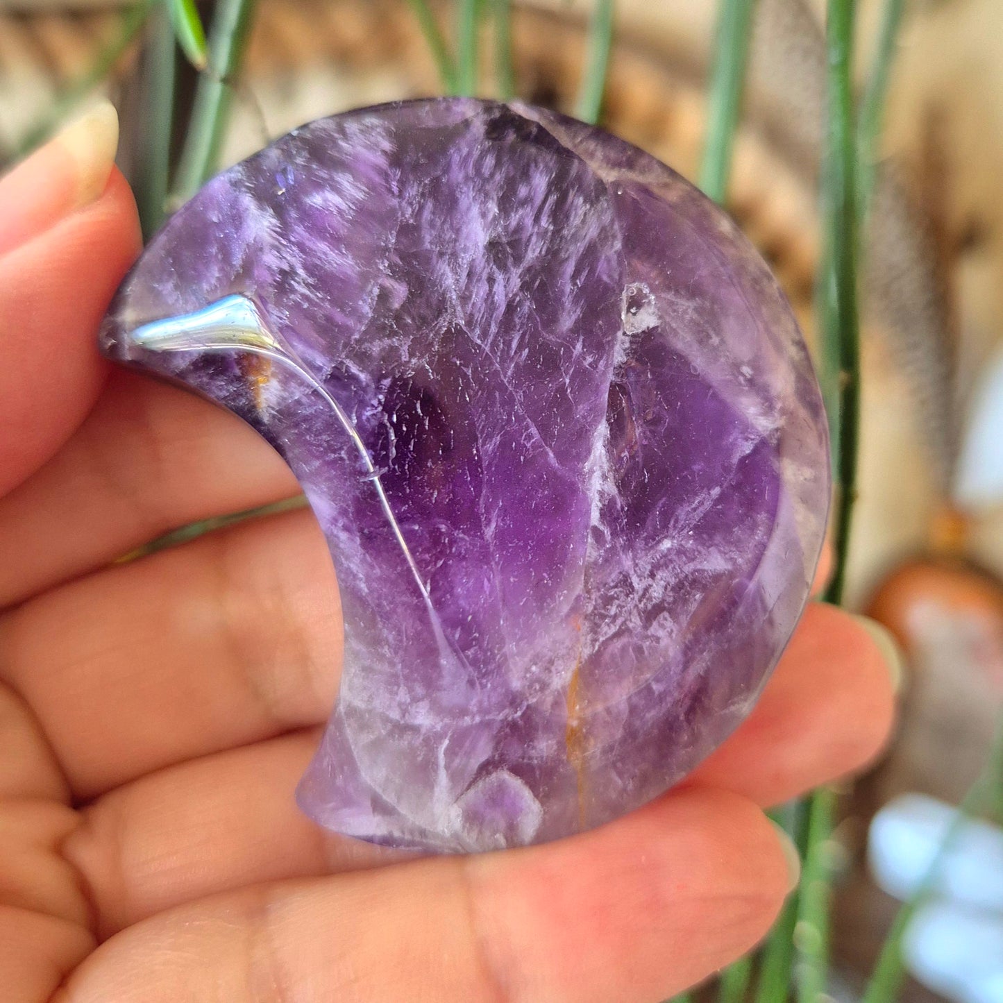 Chevron Amethyst Moon Dish