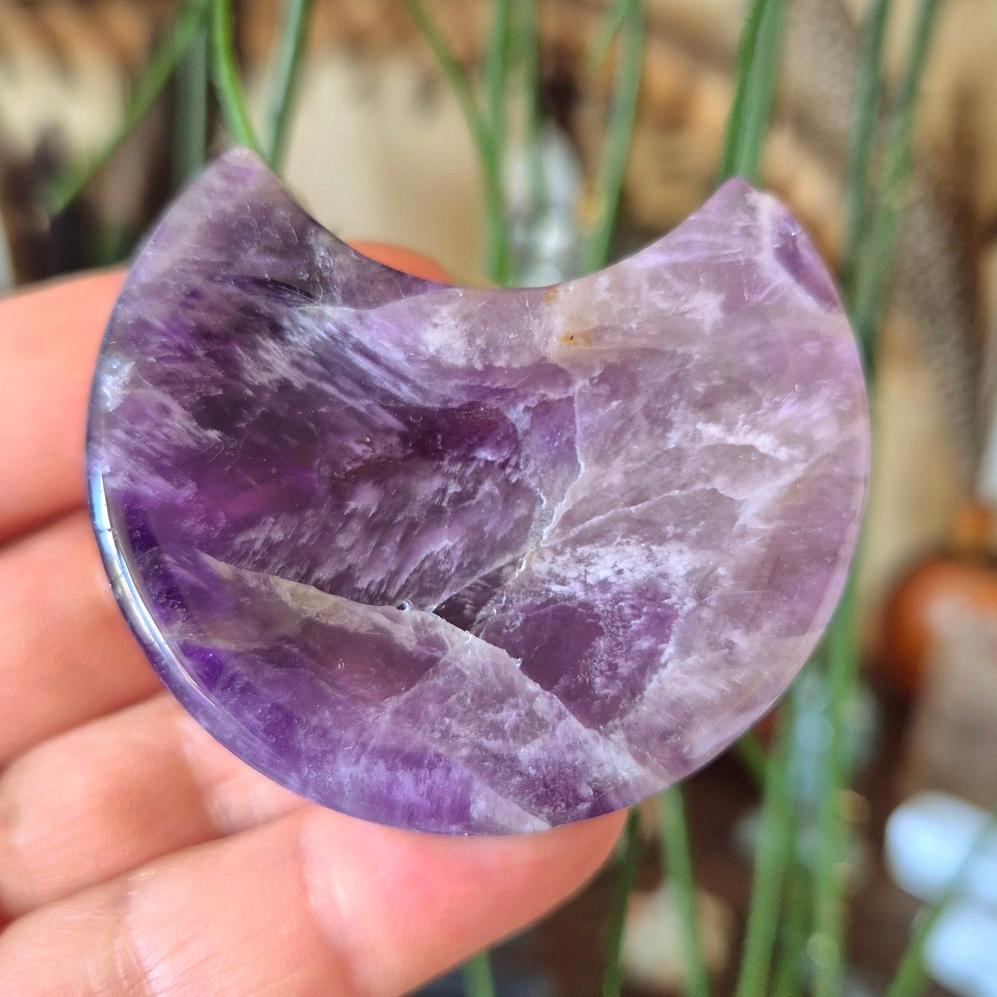 Chevron Amethyst Moon Dish