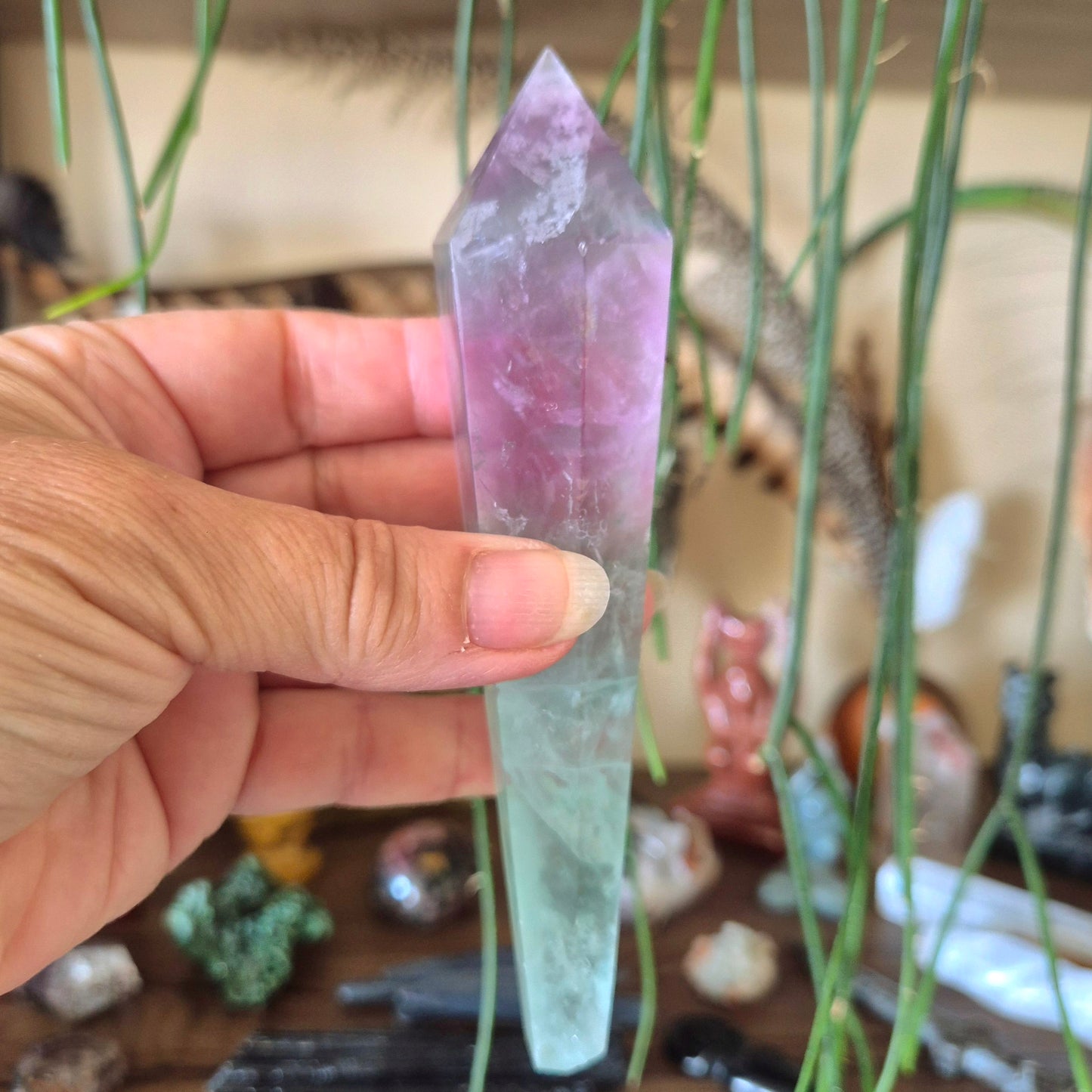 Fluorite Sceptre & Stand
