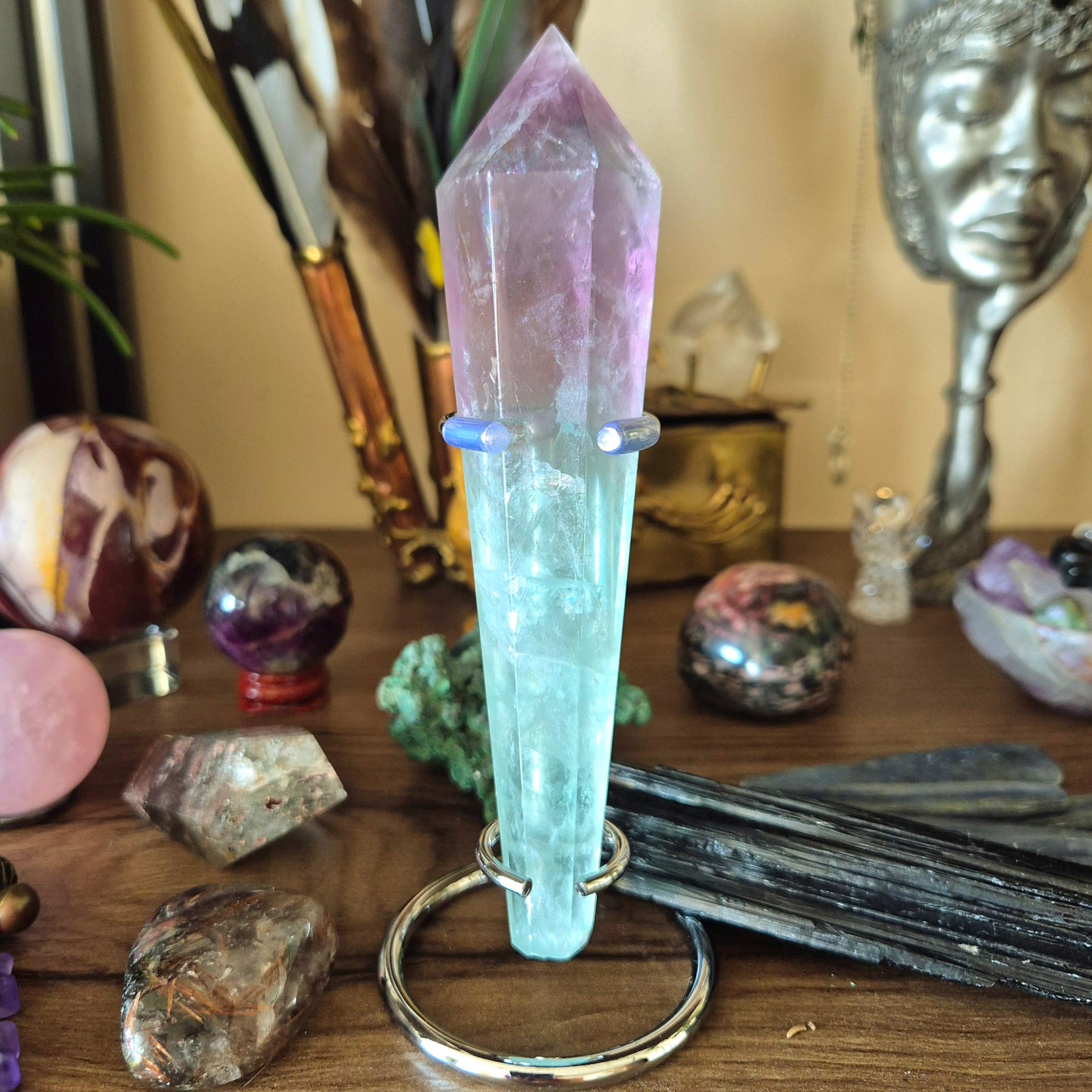 Fluorite Sceptre & Stand