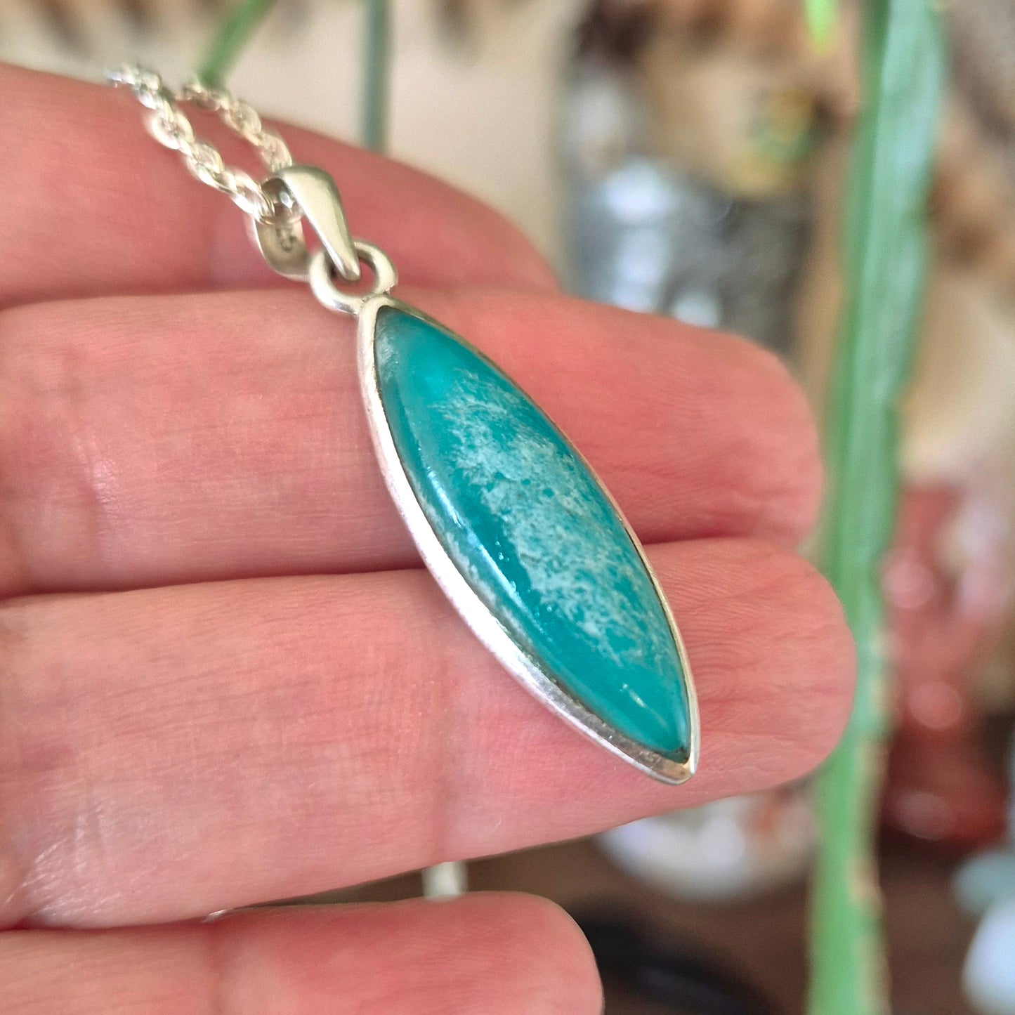 Blue Hemimorphite Pendant